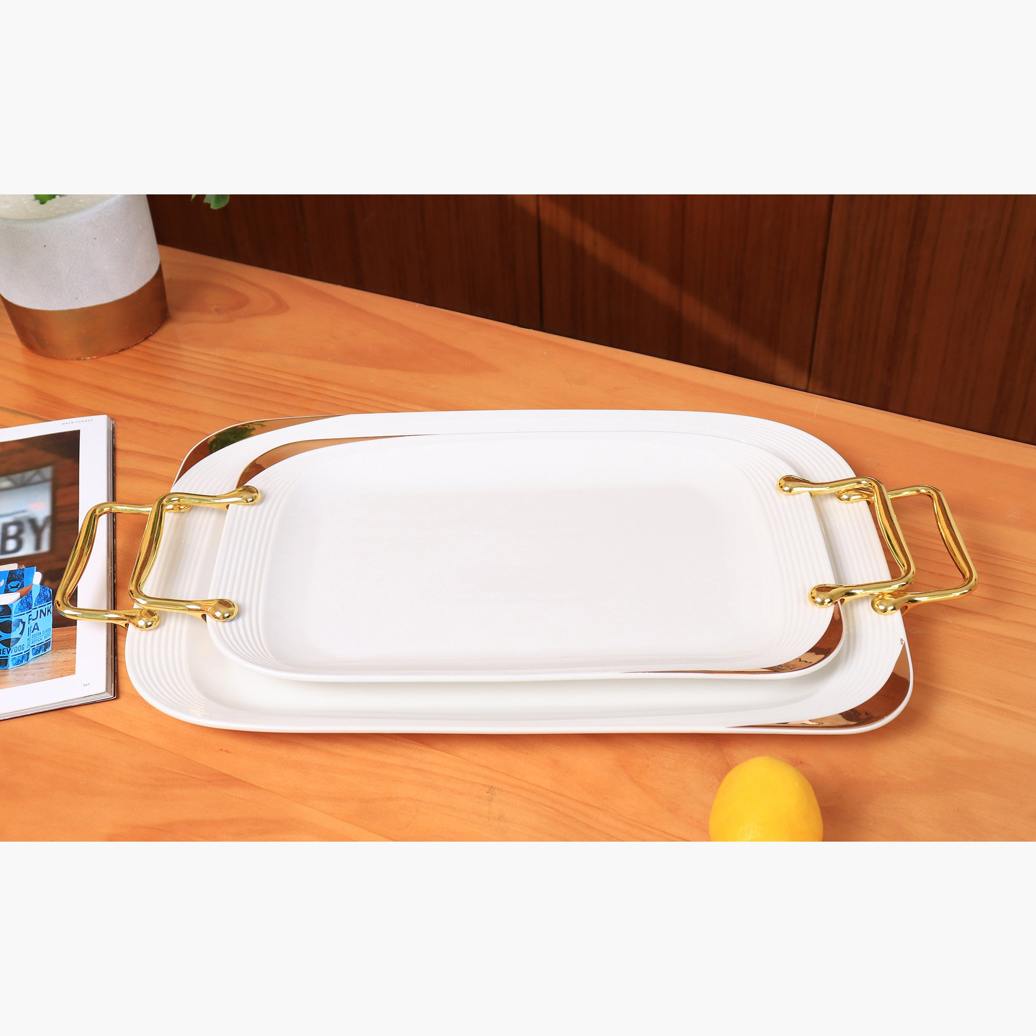 Orchid Rectangular Serving Platter - 43 cm-hbxdecorandfurnishings-tabletop-serveware-image-3