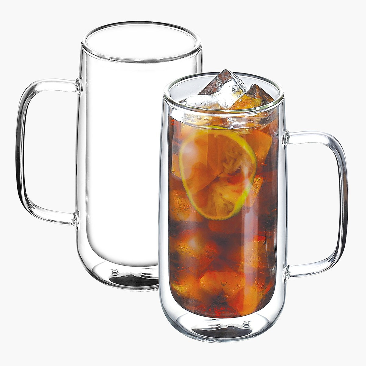 طقم أكواب قطعتين من زجاج البوروسيليكات بجدار مزدوج من أوركيد - 400 مل-hbxhomeware-hbxkitchen-image-3