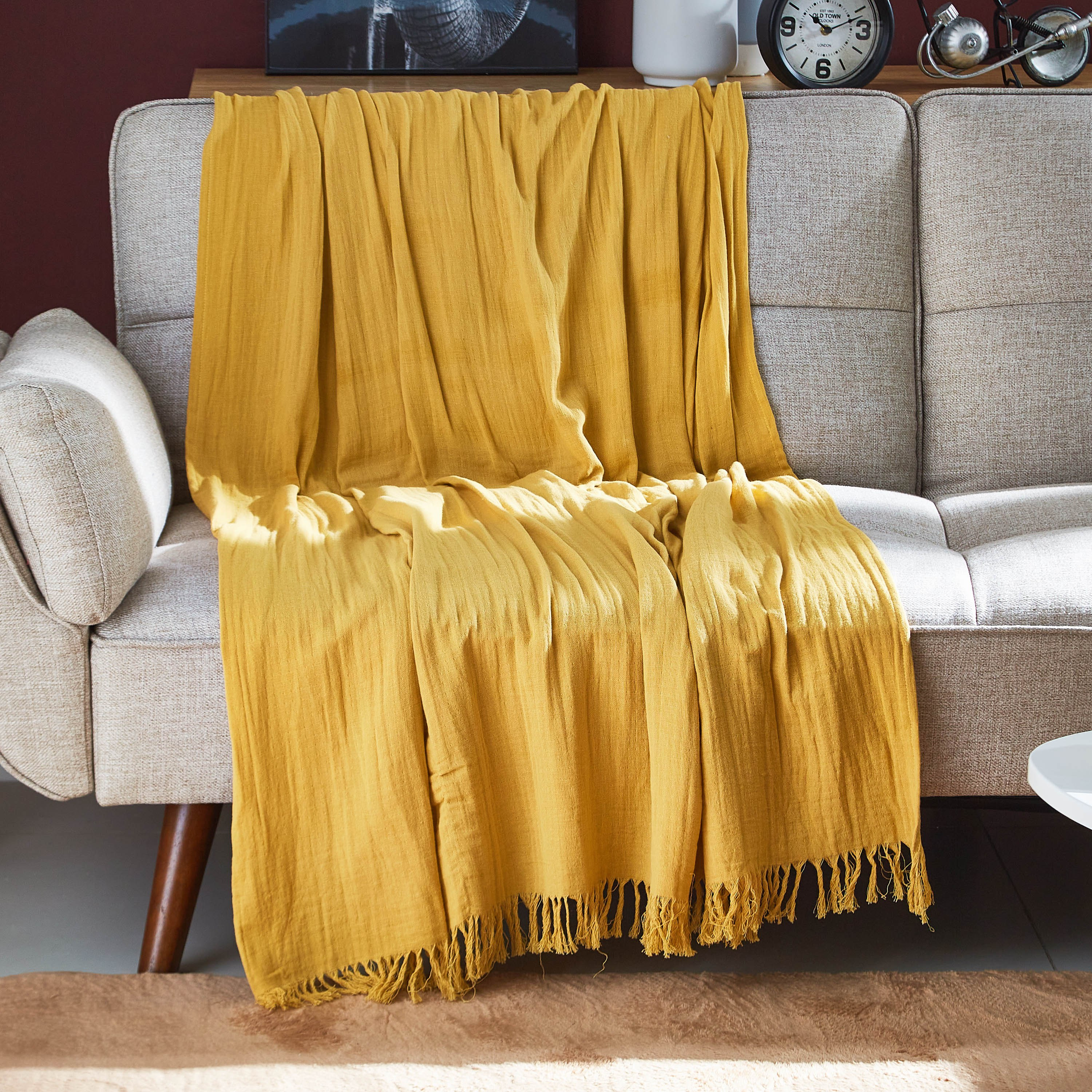 بطّانية خفيفة قماش مزدوجة من لوكاس - 130x180 سم-hbxhomeware-hbxbedroom-image-1