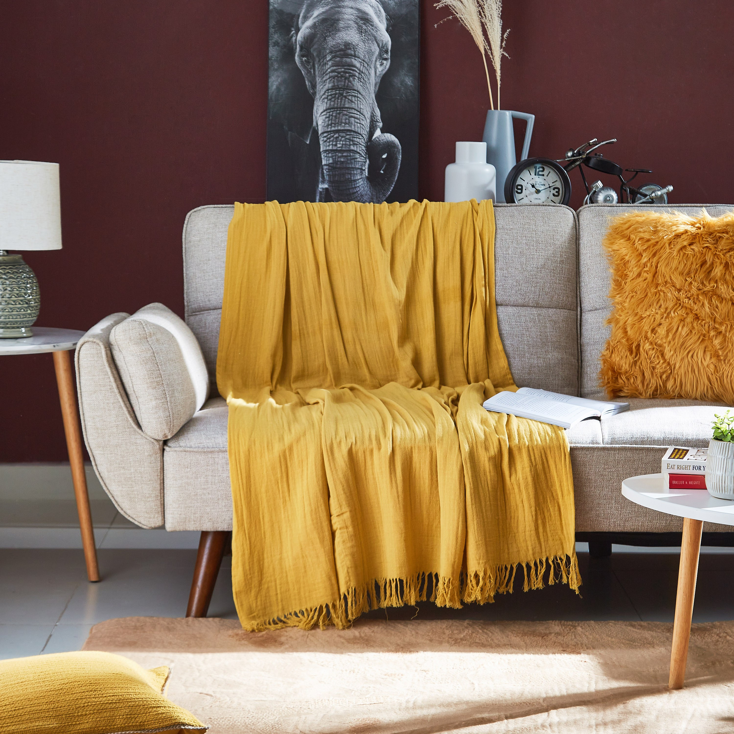بطّانية خفيفة قماش مزدوجة من لوكاس - 130x180 سم-hbxhomeware-hbxbedroom-image-4