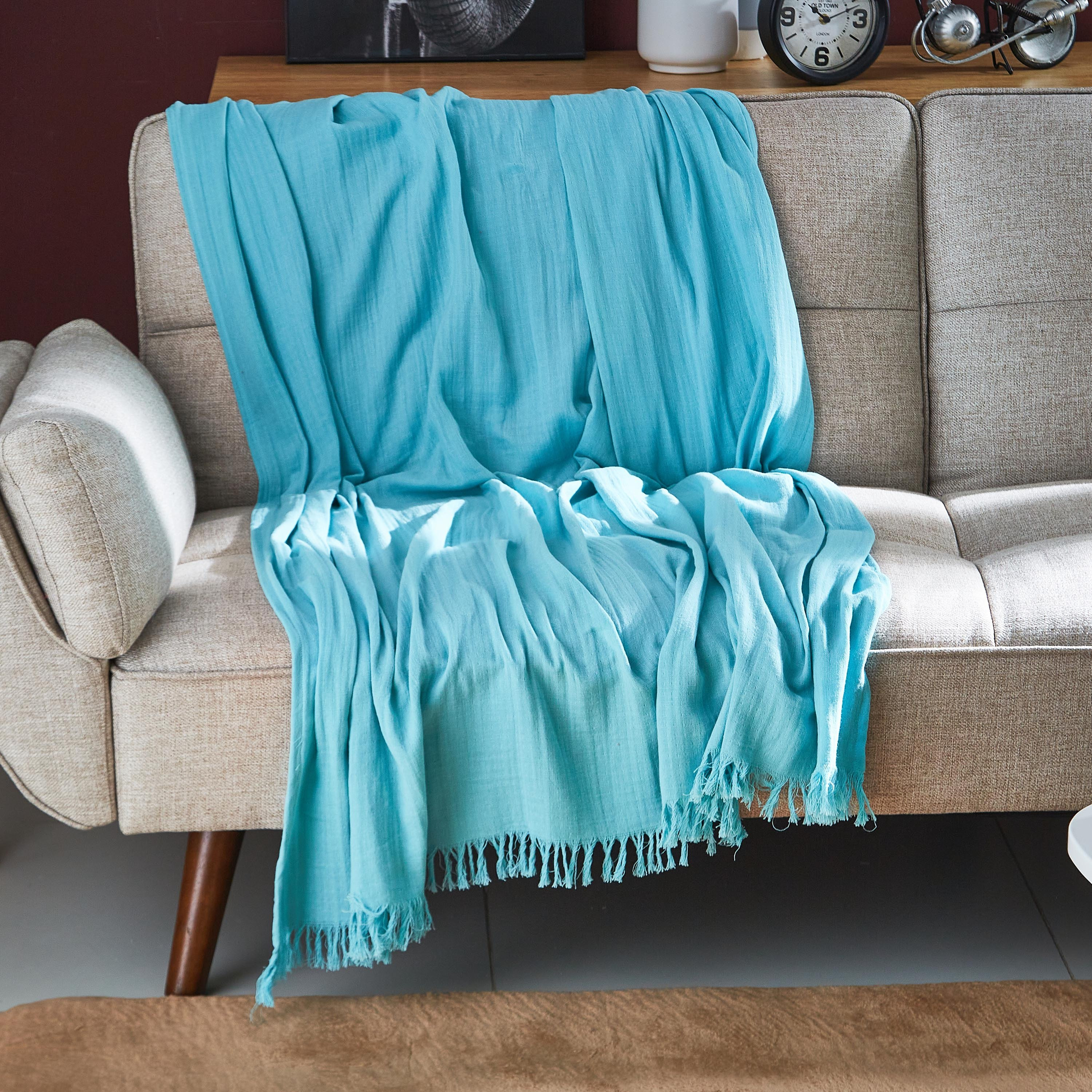 بطّانية خفيفة قماش مزدوجة من لوكاس - 130x180 سم-hbxhomeware-hbxbedroom-image-1