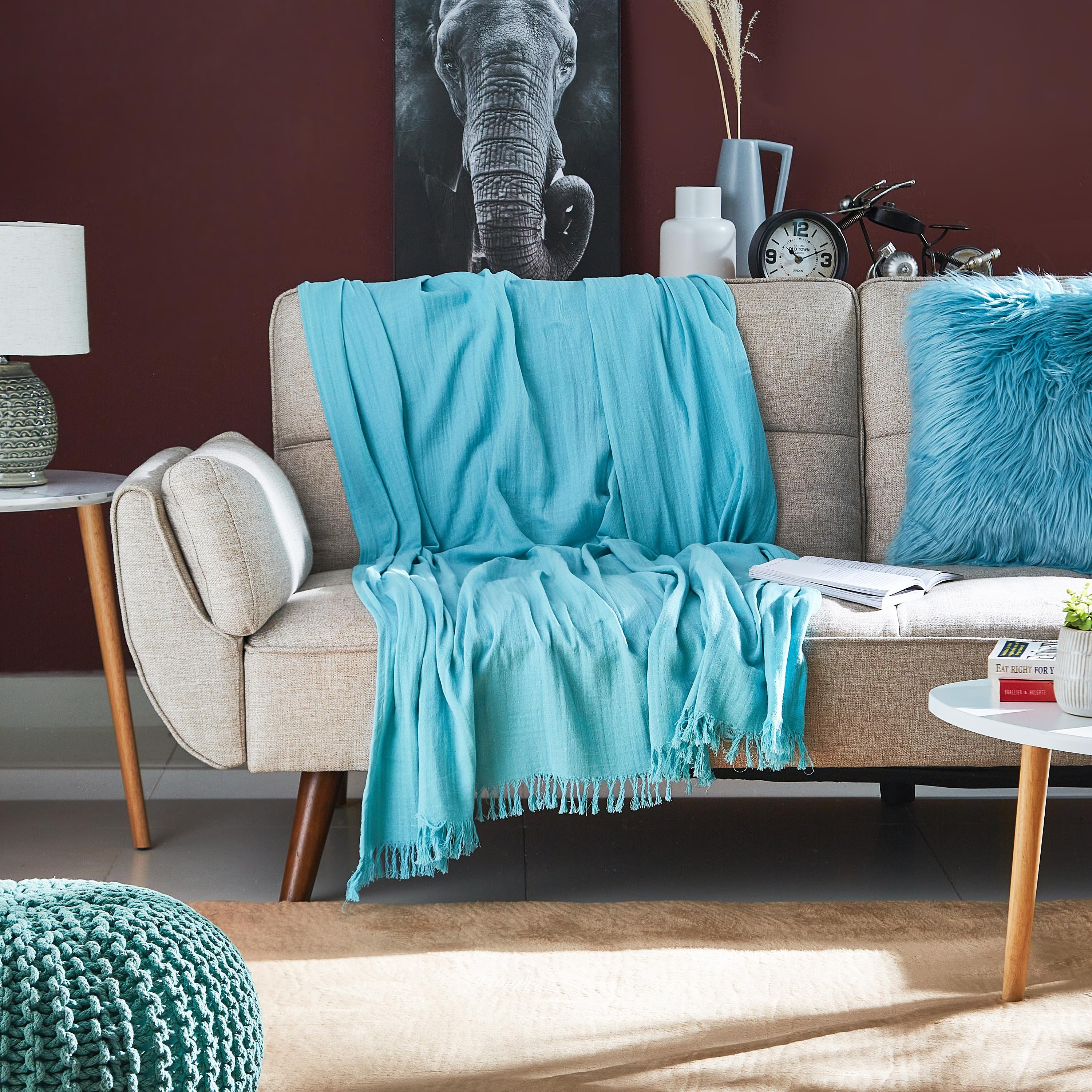بطّانية خفيفة قماش مزدوجة من لوكاس - 130x180 سم-hbxhomeware-hbxbedroom-image-4