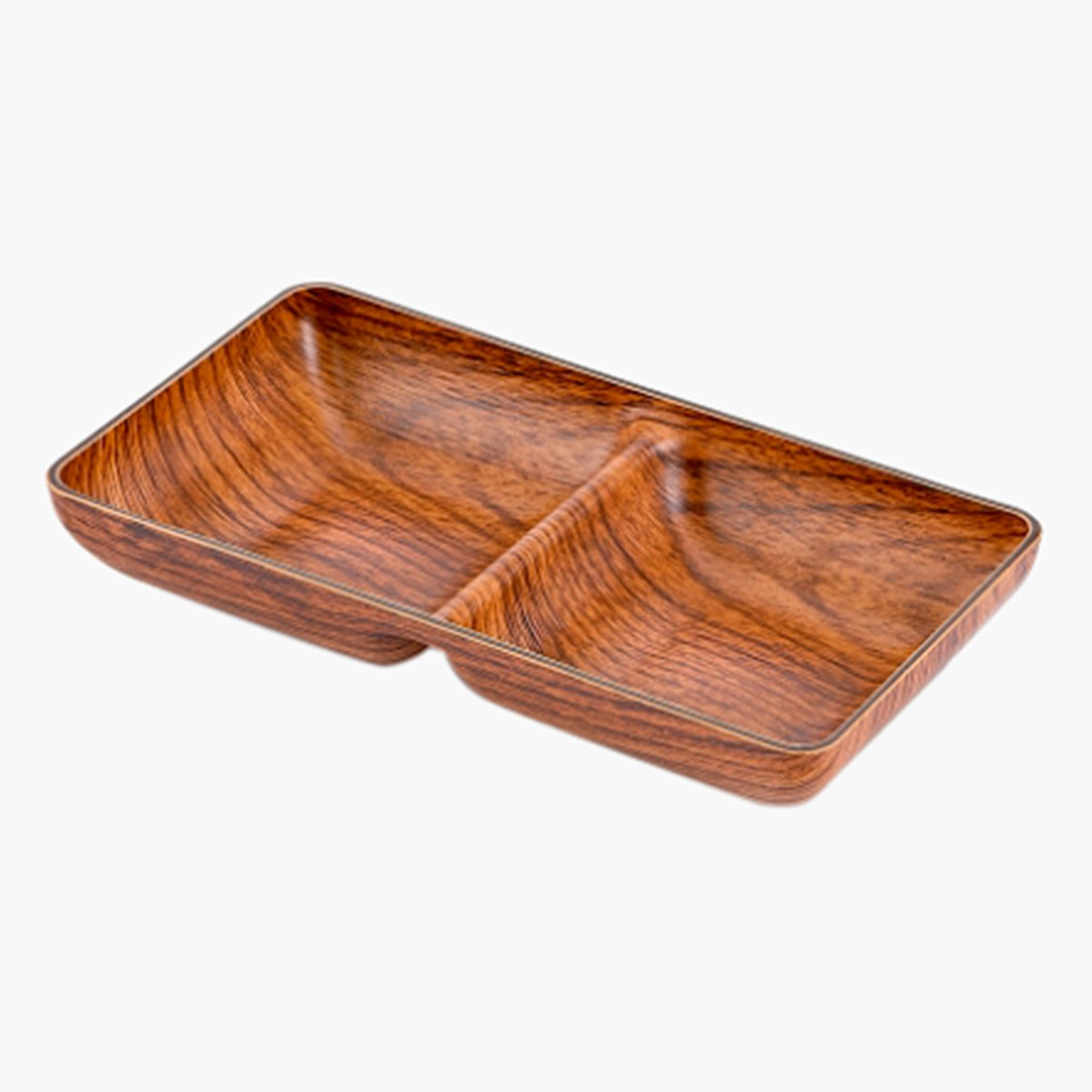 صينية تقديم بقسمين وتشطيب خشبي من نيو - 18.5 × 10 × 3.5 سم-hbxdecorandfurnishings-tabletop-crockery-image-2