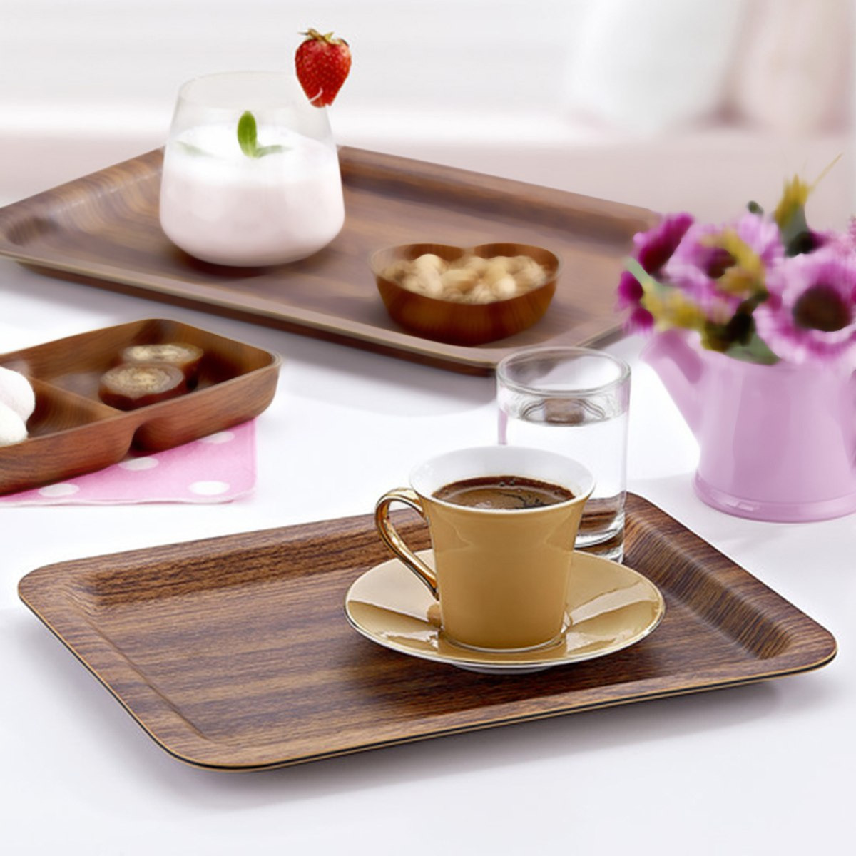 صينيّة تقديم بتشطيب خشبي من نيو - 40x28.5x2.5 سم-hbxdecorandfurnishings-tabletop-serveware-image-1