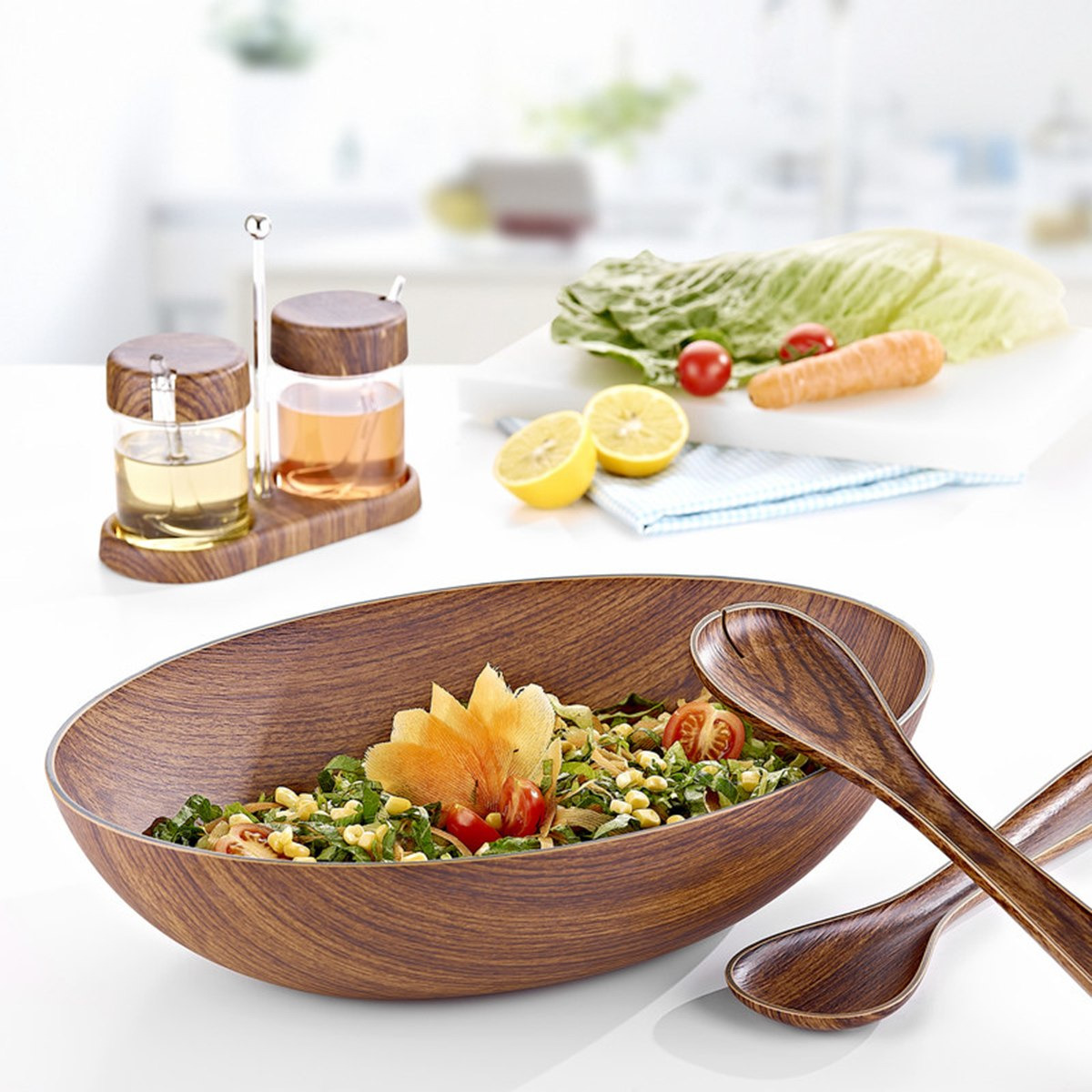 طقم وعاء سلطة وملاعق من نيو - 3 قطع-hbxdecorandfurnishings-tabletop-crockery-image-1