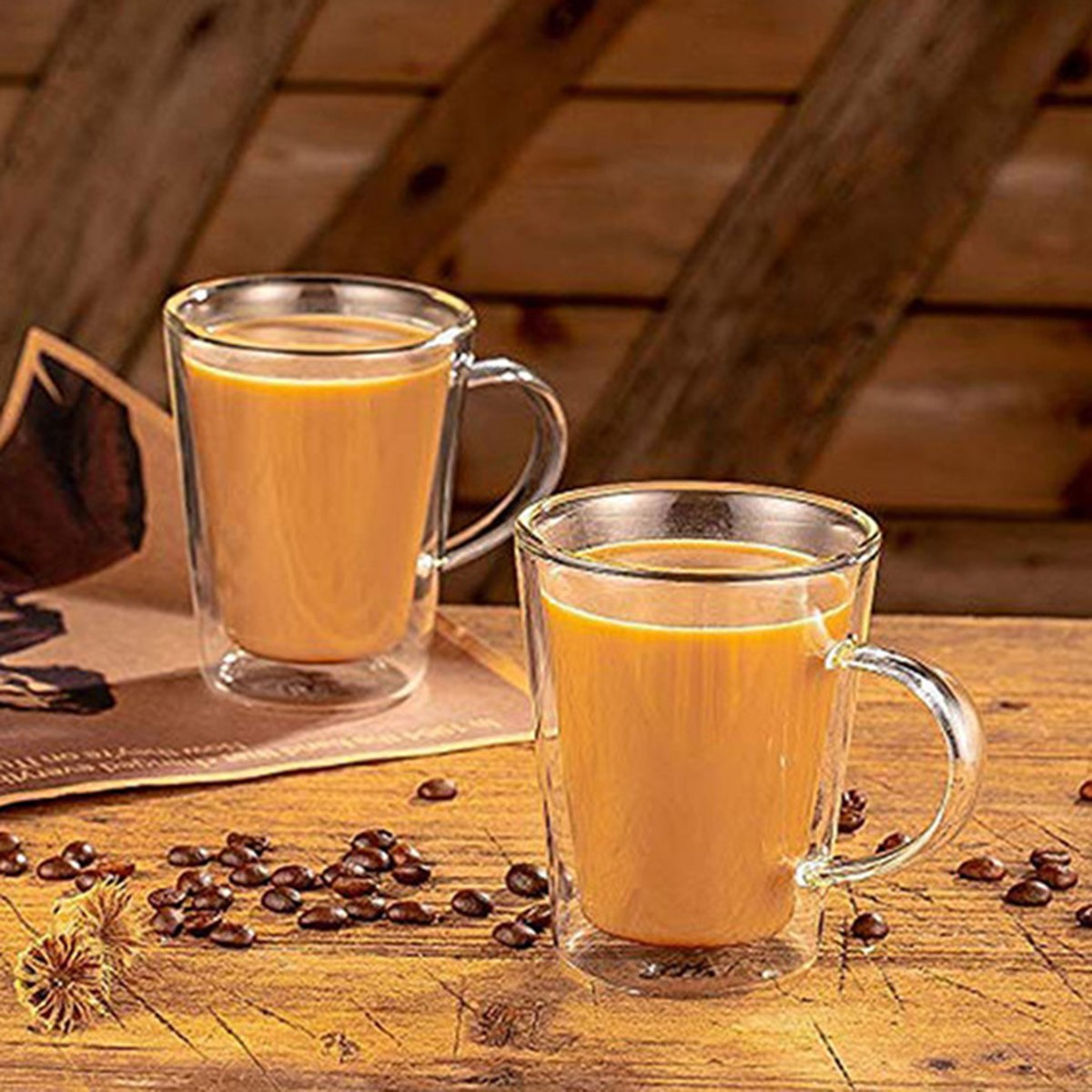 طقم أكواب زجاج بوروسيليكات مزدوج الجدار قطعتين من نيو - 100 مل-hbxhomeware-hbxkitchen-image-1