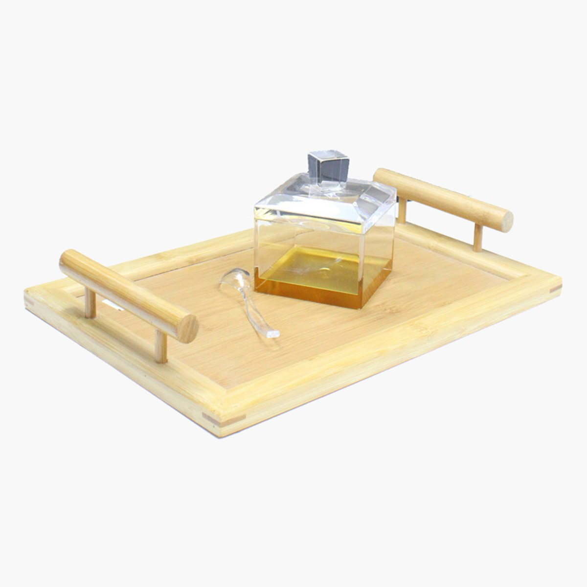 Neo Rectangular Wooden Serving Tray - 20x20x5 cm-hbxhomeware-hbxkitchen-image-1