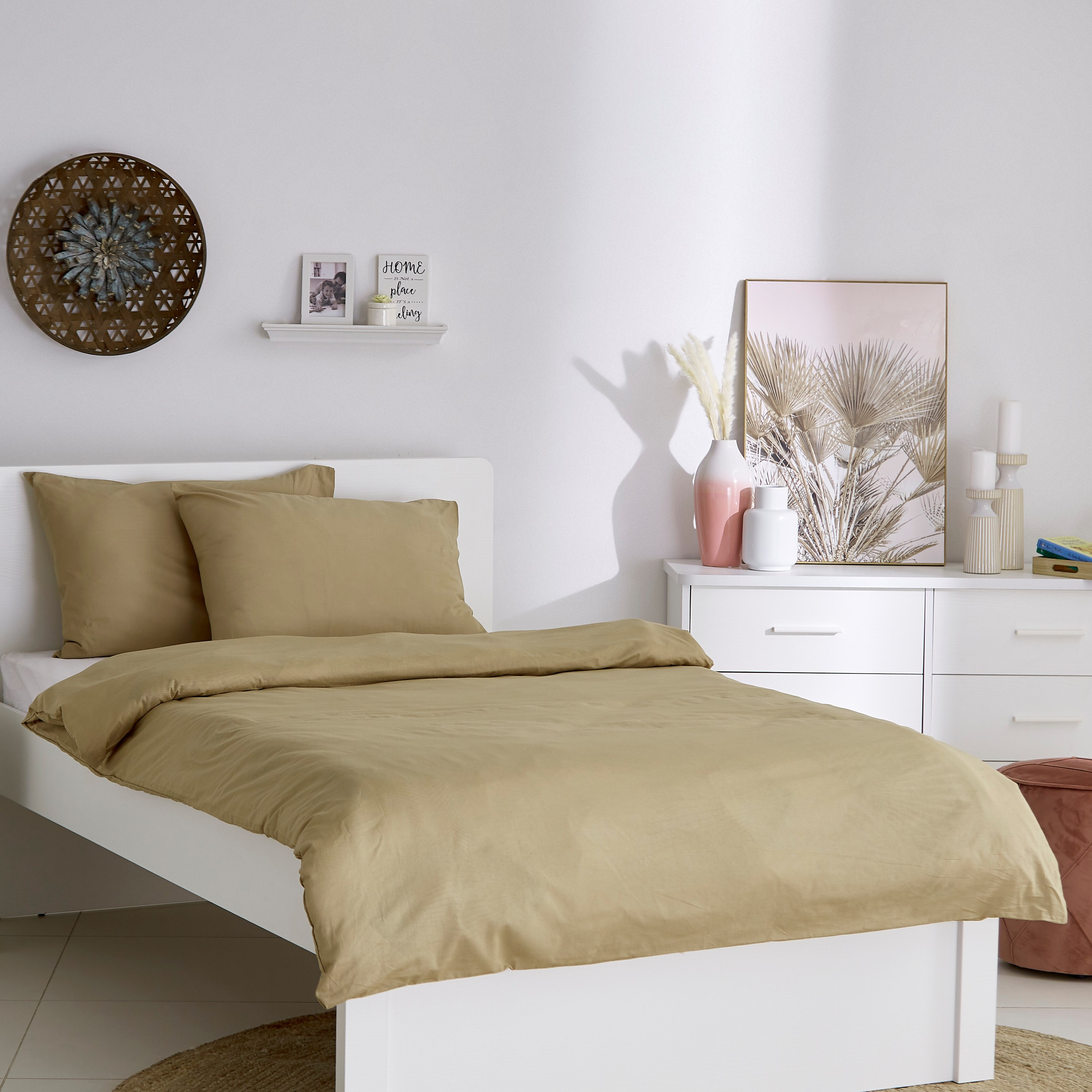 Wellington Solid 3-Piece Twin Cotton Duvet Cover Set - 150x220 cm-hbxhomeware-hbxdecorandfurnishings-image-1