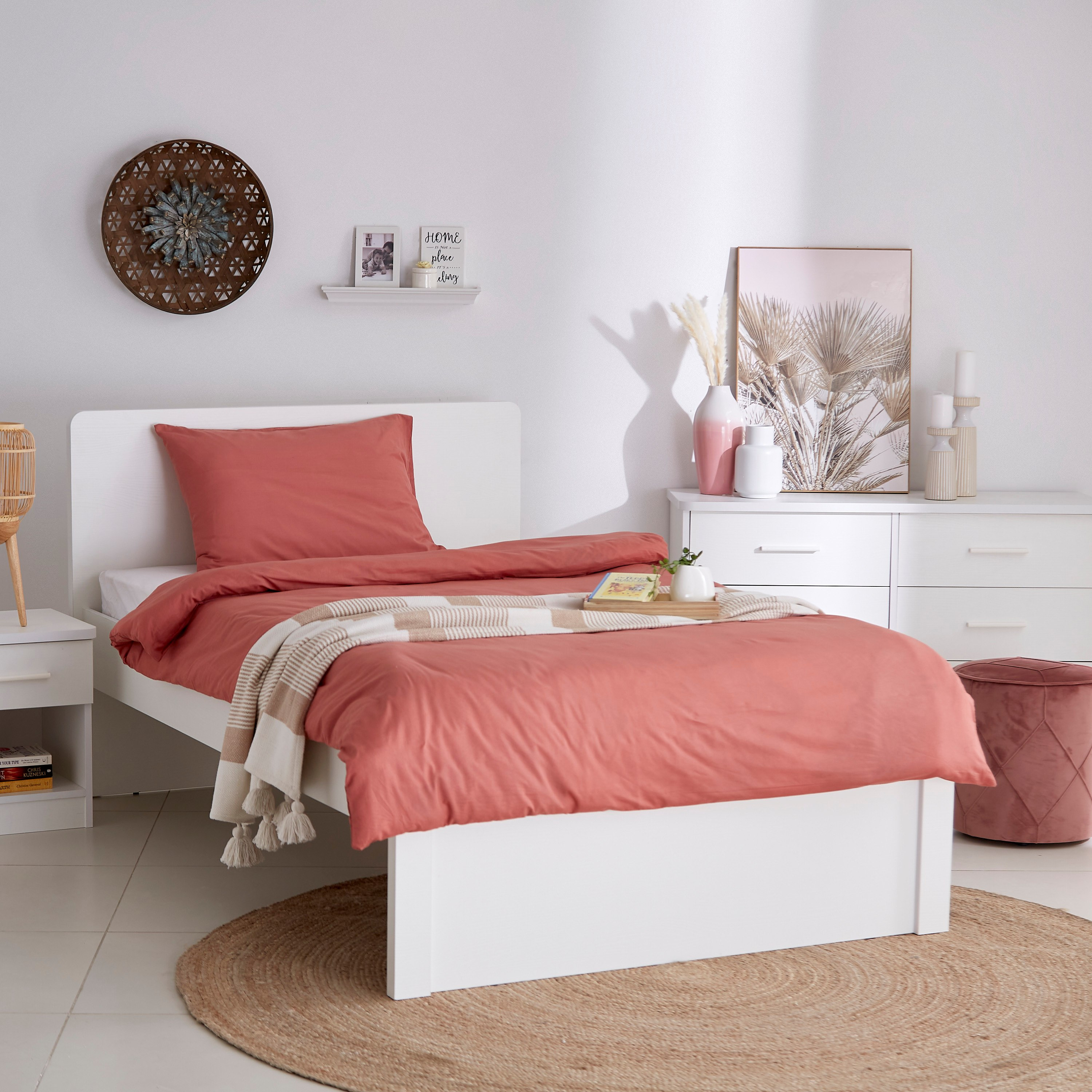 Wellington 2-Piece Solid Single Cotton Duvet Cover Set - 135x200 cm-hbxhomeware-hbxdecorandfurnishings-image-6