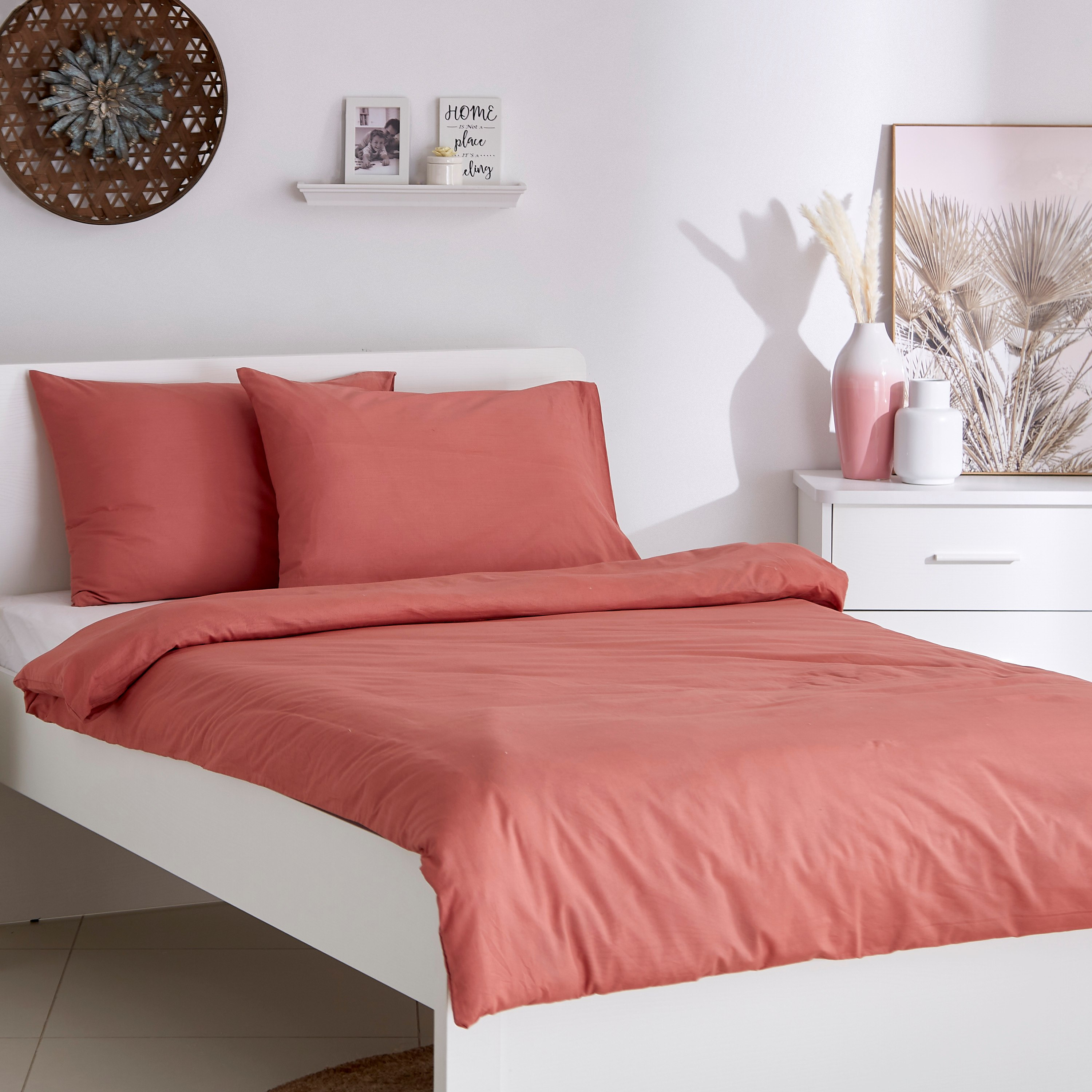 طقم غطاء لحاف قطن مزدوج سادة 3 قطع من ويلينجتون - 150x220 سم-hbxhomeware-bedding-duvetcovers-image-1