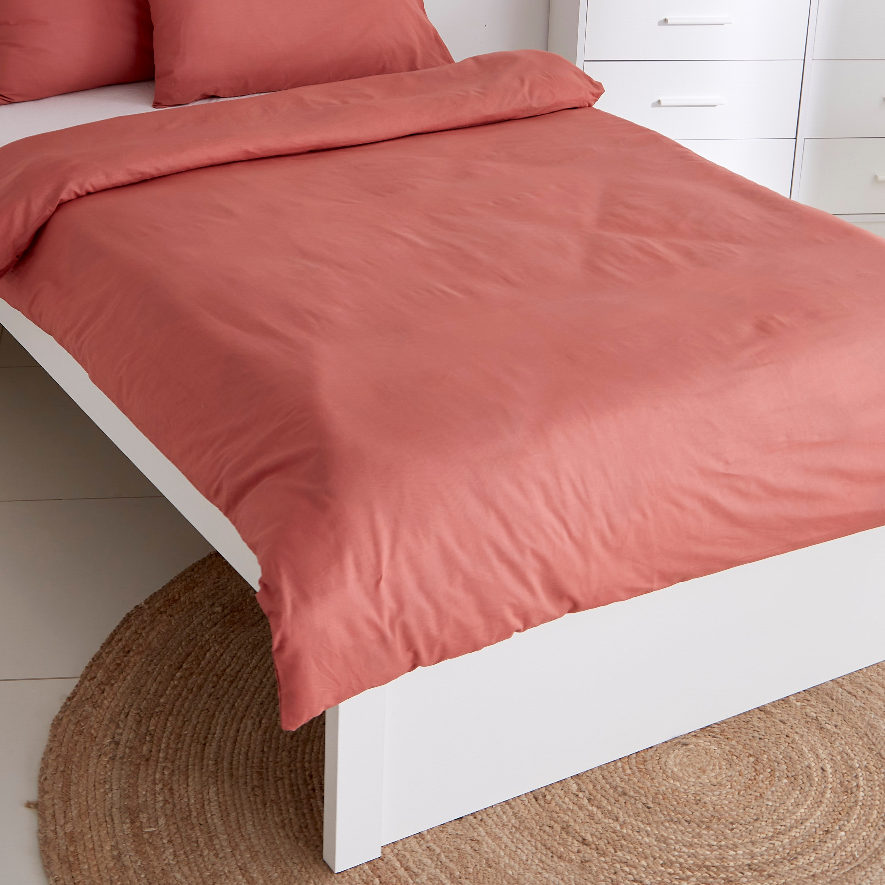 طقم غطاء لحاف قطن مزدوج سادة 3 قطع من ويلينجتون - 150x220 سم-hbxhomeware-bedding-duvetcovers-image-2