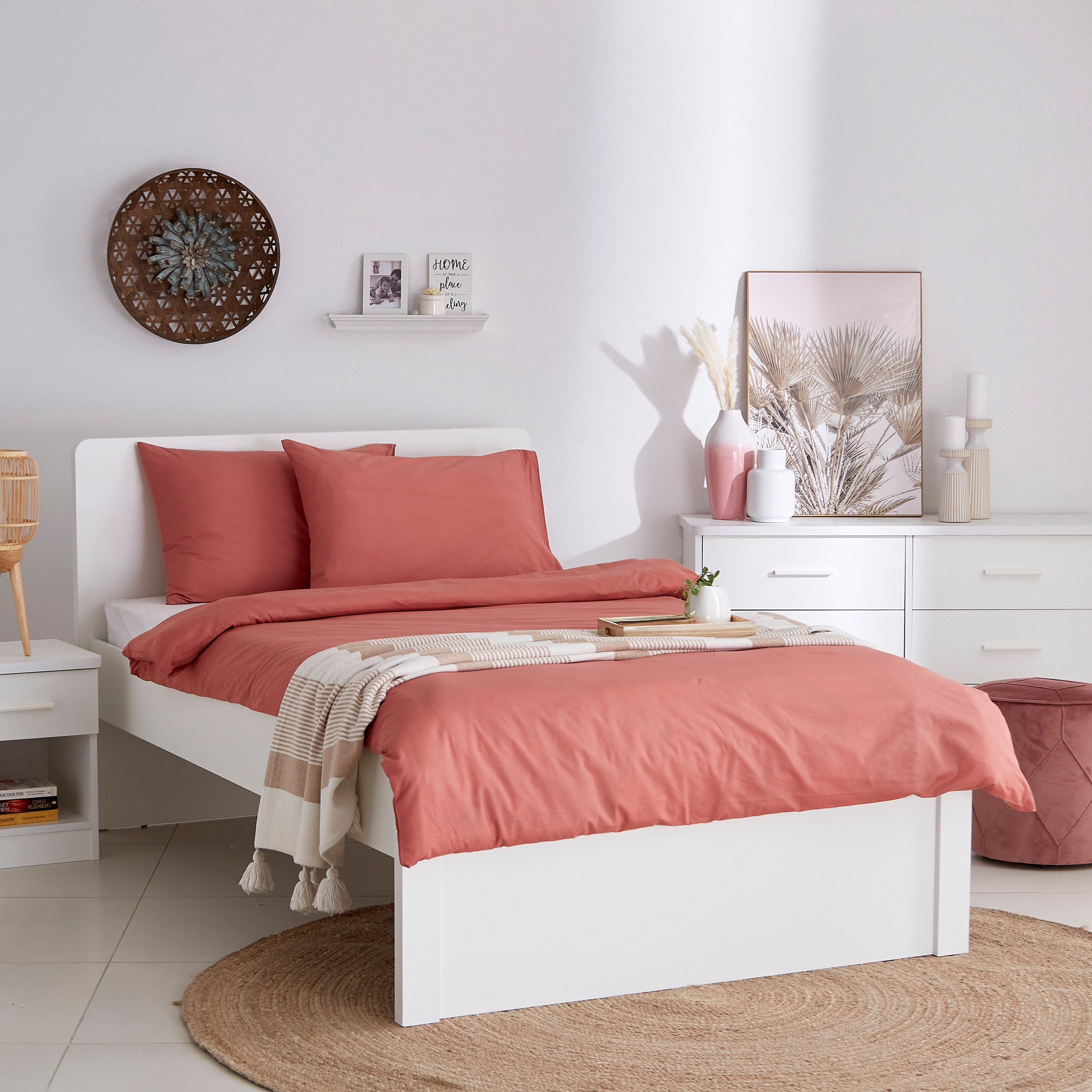 طقم غطاء لحاف قطن مزدوج سادة 3 قطع من ويلينجتون - 150x220 سم-hbxhomeware-bedding-duvetcovers-image-6