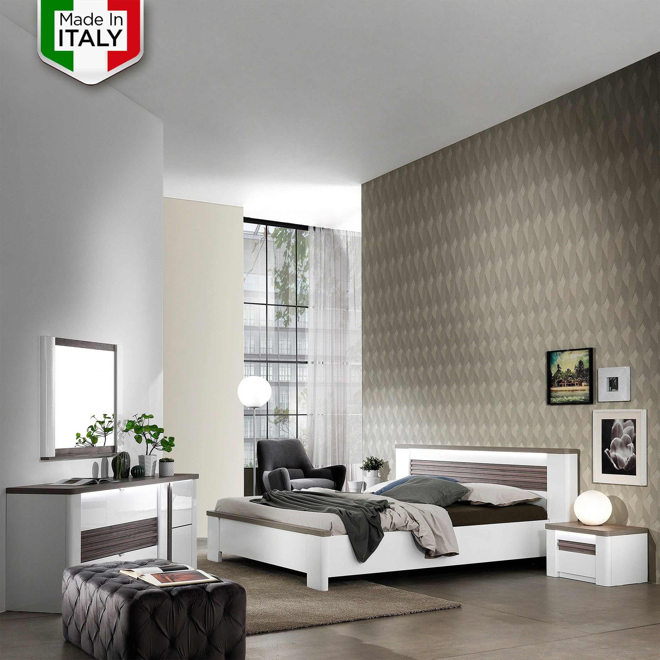 طقم غرفة نوم كينج 5 قطع من فيرتيجو - 180x200 سم-hbxbedroom-bedsandbedsets-bedroomsets-king-image-1