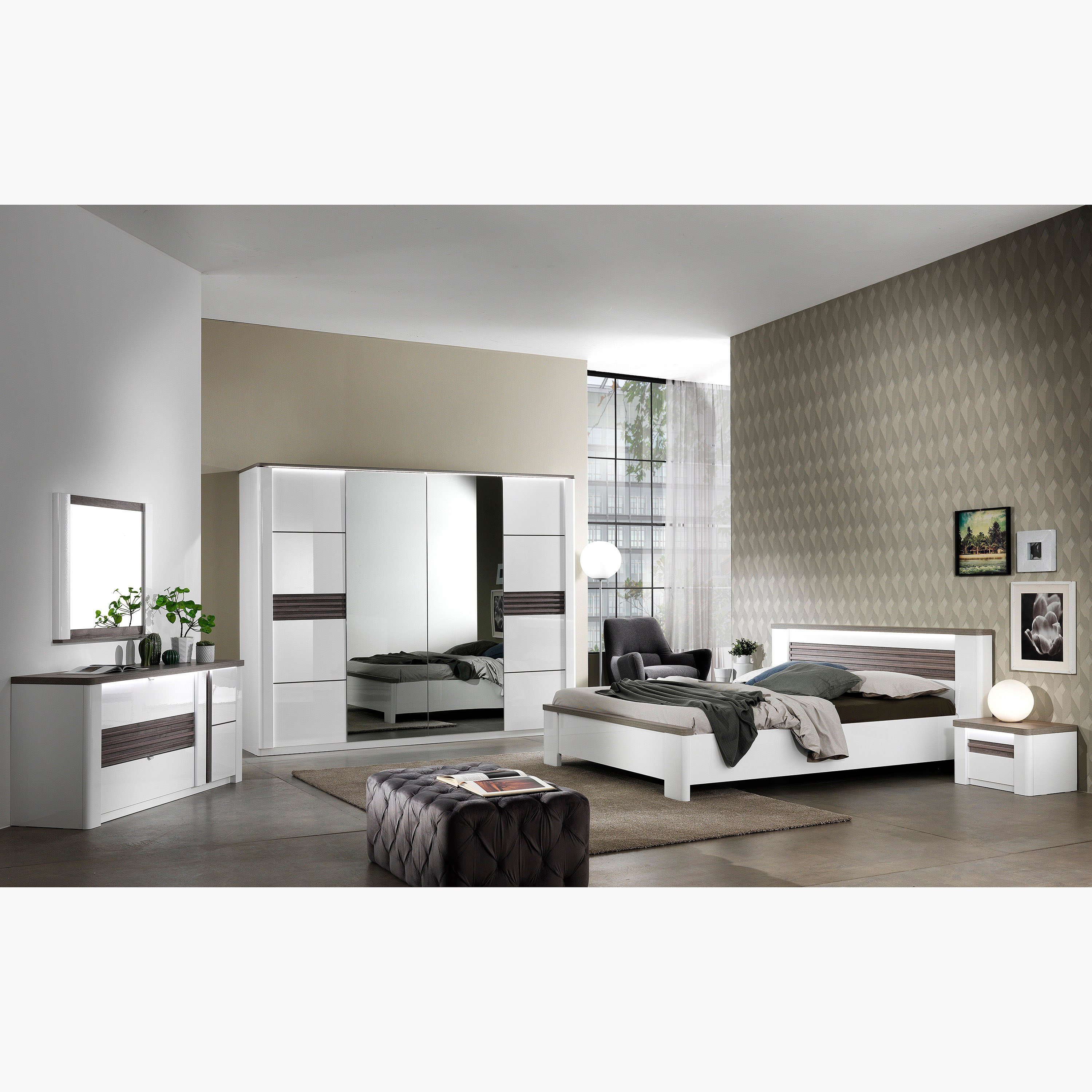 طقم غرفة نوم كينج 5 قطع من فيرتيجو - 180x200 سم-hbxbedroom-bedsandbedsets-bedroomsets-king-image-19