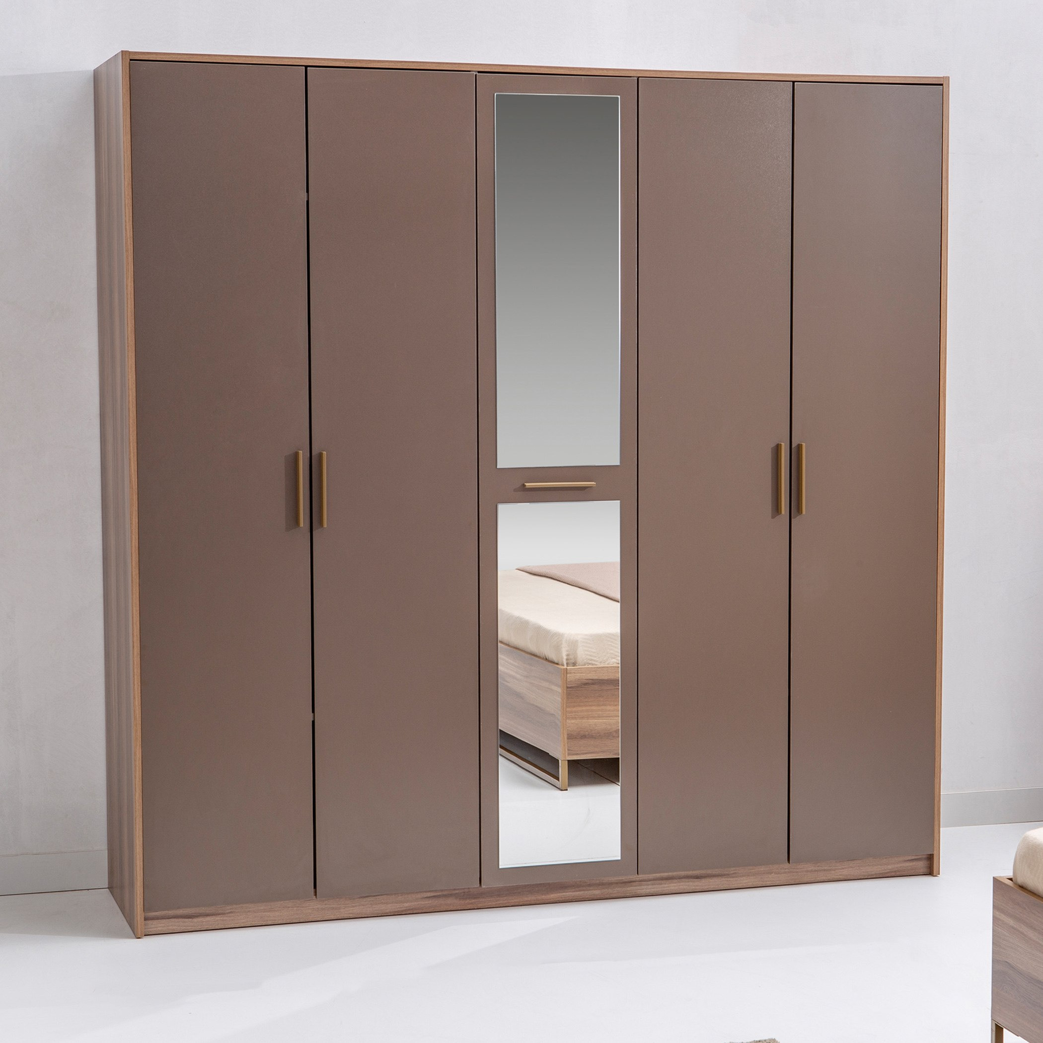 خزانة ملابس 5 أبواب مع مرآة - كاستيلون من موڤو-hbxfurniture-wardrobes-image-1