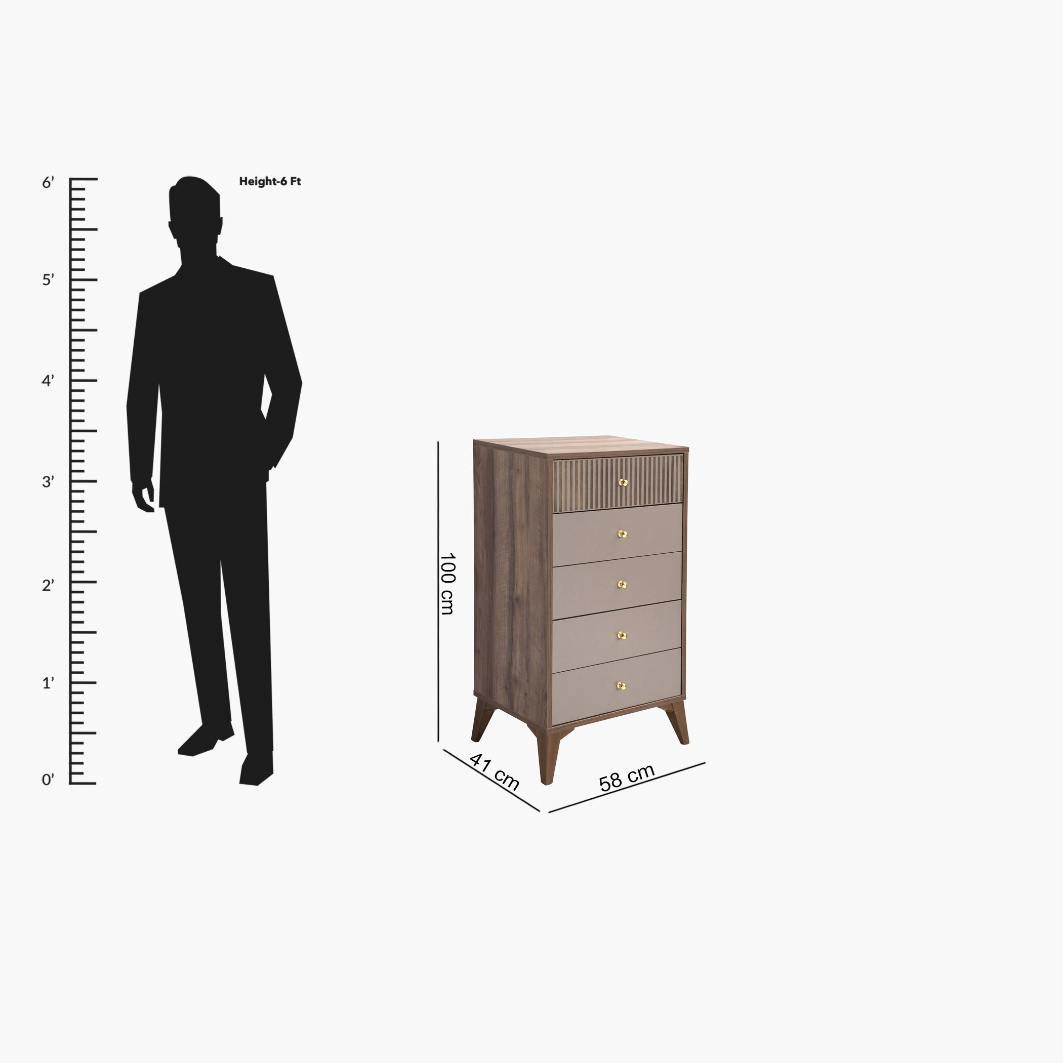 وحدة تخزين 5 أدراج من بيانو-hbxfurniture-dressersandchests-chestofdrawers-image-9