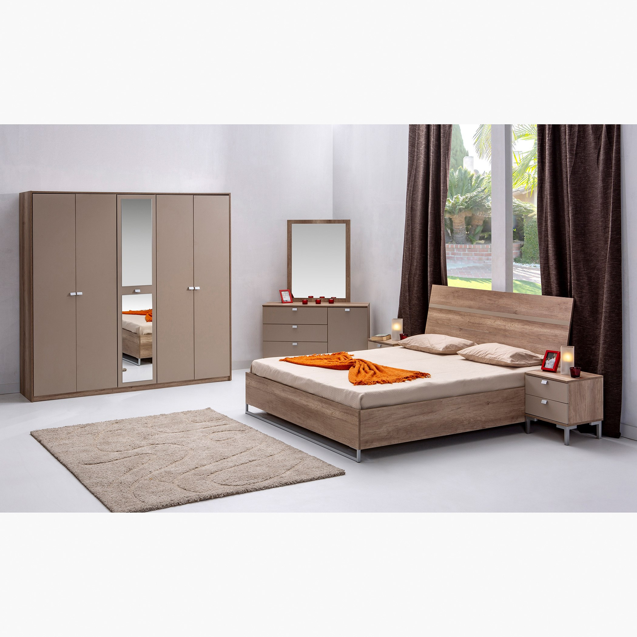 طقم غرفة نوم كينج 5 قطع - رافينا من موڤو - 180x200 سم-hbxbedroom-bedsandbedsets-bedroomsets-king-image-1