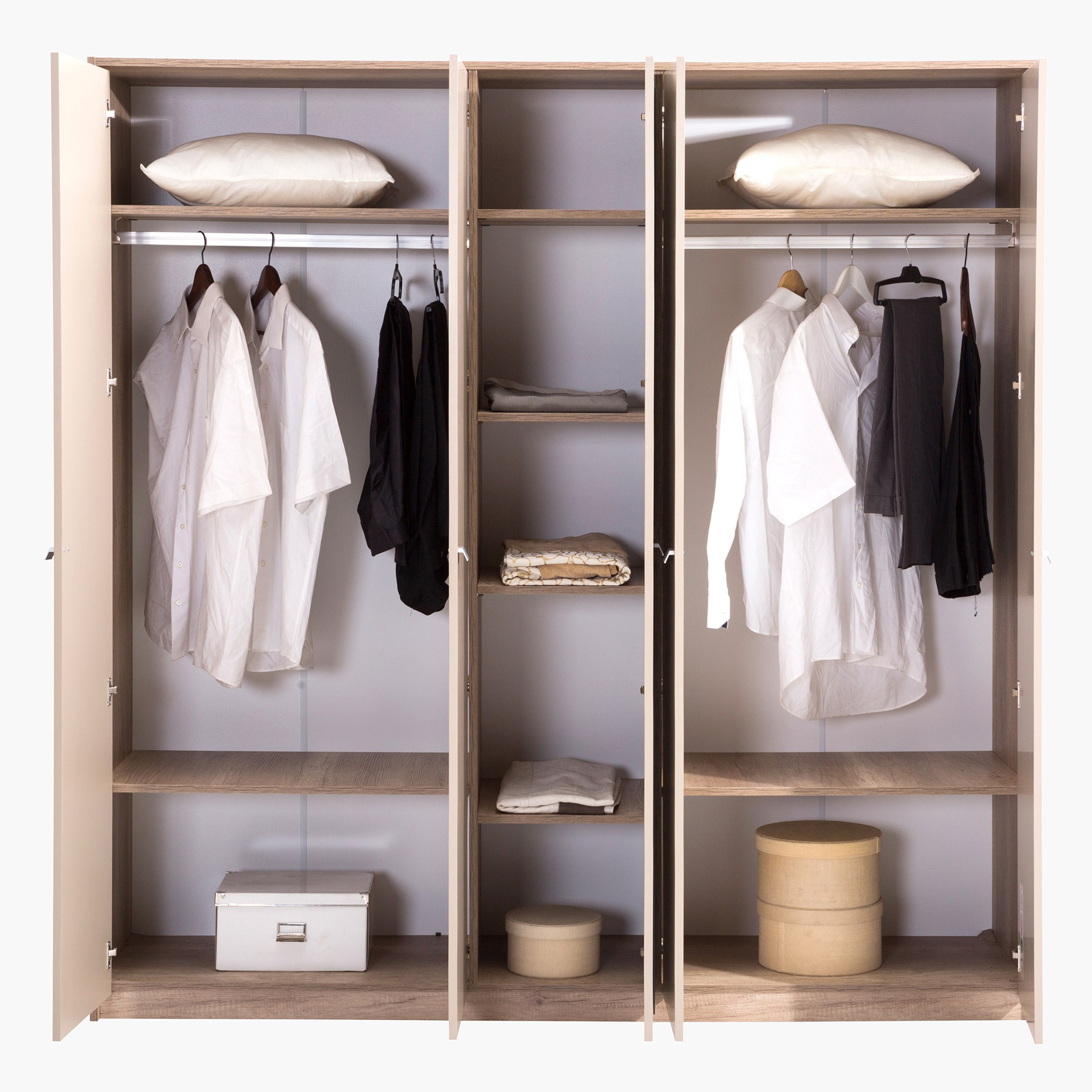 خزانة ملابس 5 أبواب مع مرآة - رافينا من موڤو-hbxfurniture-wardrobes-image-4