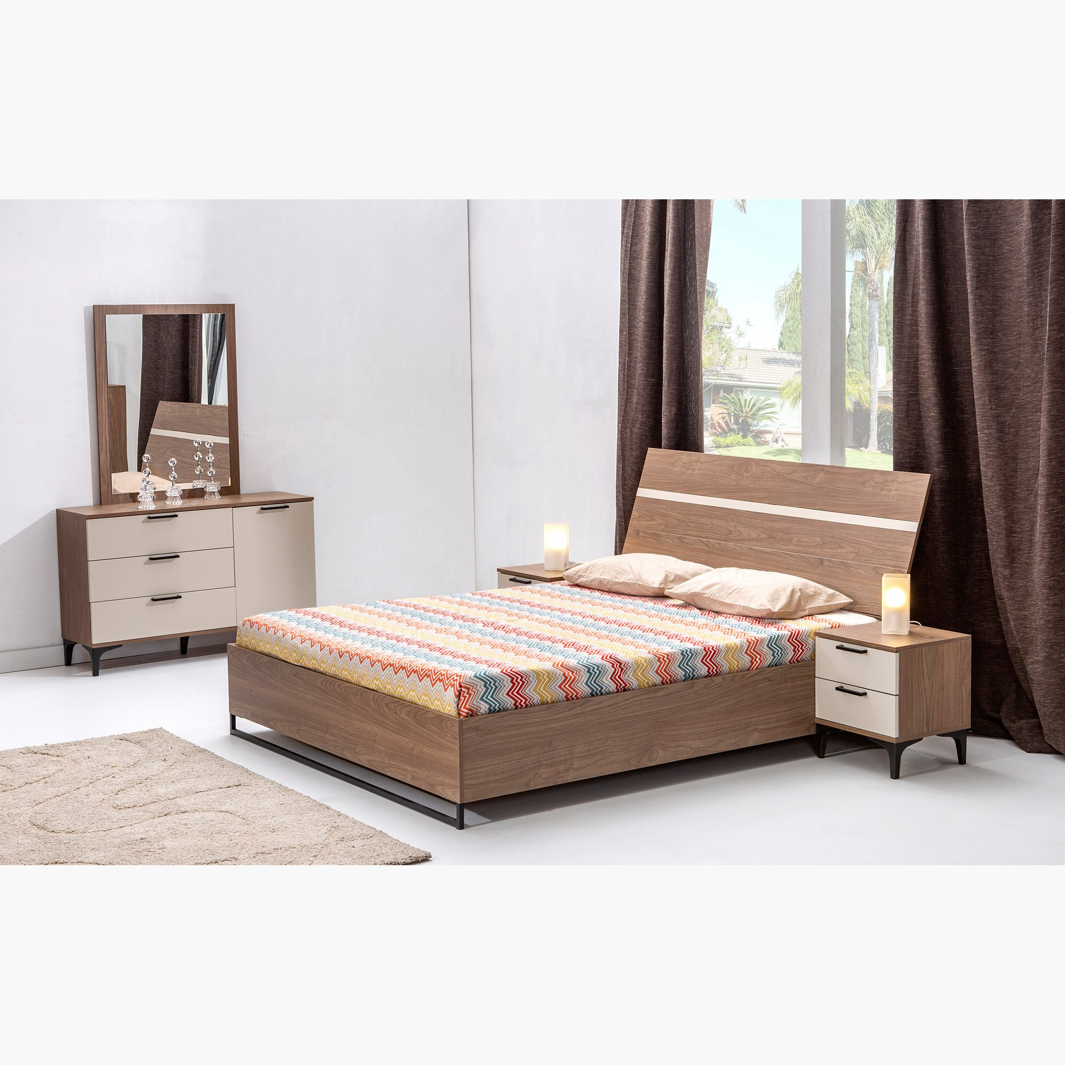 Savona 5-Piece King Bedroom Set - 180x200 cm-hbxbedroom-bedsandbedsets-bedroomsets-king-image-1