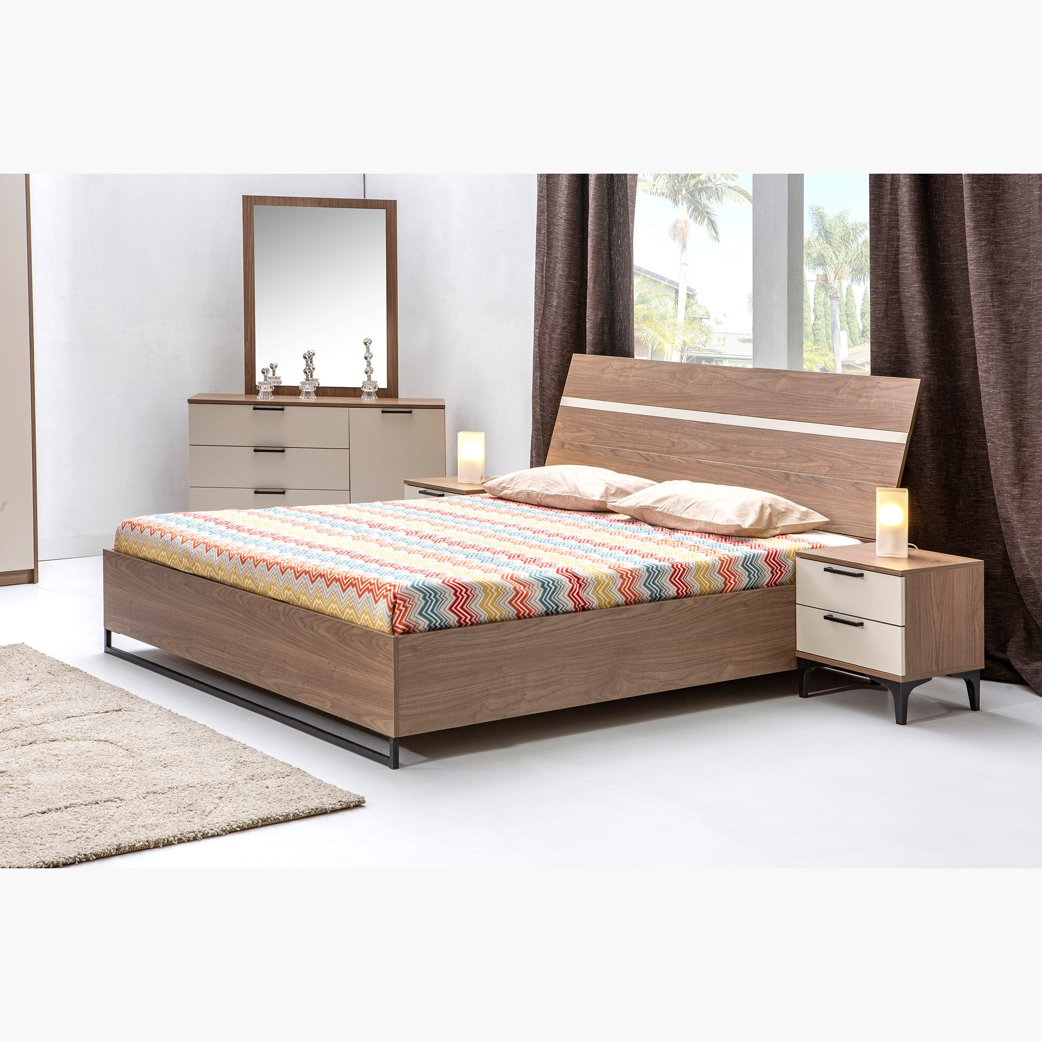 Savona 5-Piece King Bedroom Set - 180x200 cm-hbxbedroom-bedsandbedsets-bedroomsets-king-image-2