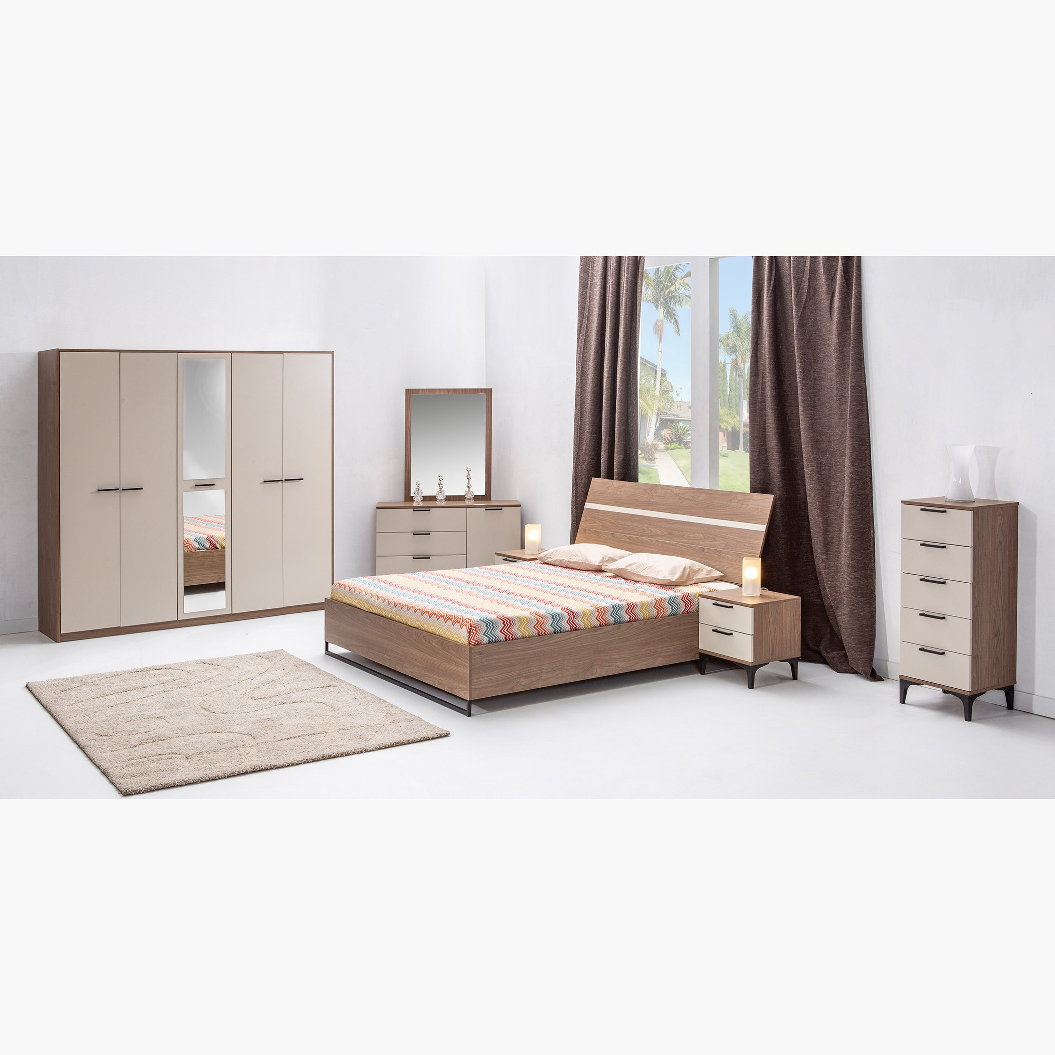 خزانة ملابس 5 أبواب بمرآة من سافونا-hbxfurniture-wardrobes-image-6