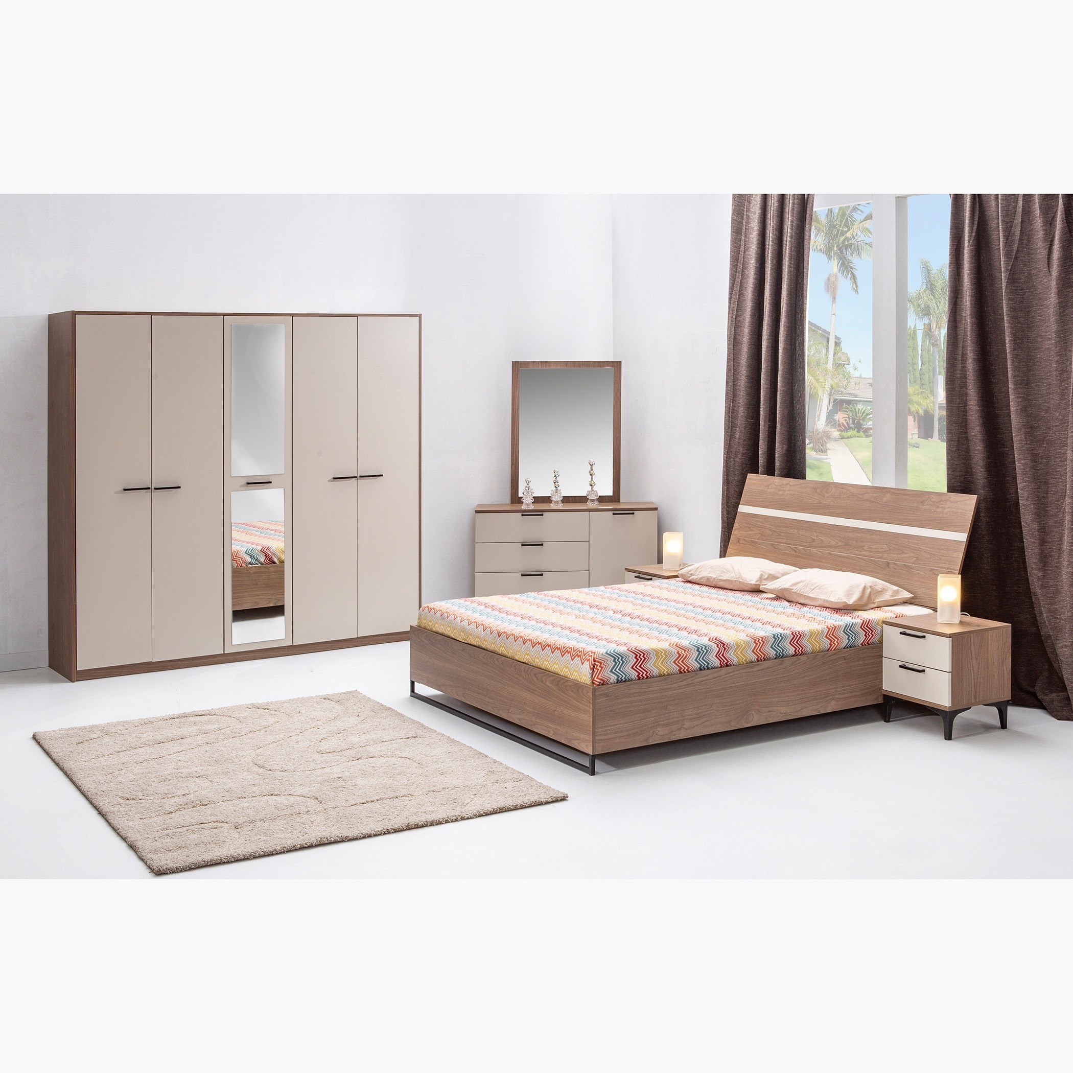 خزانة ملابس 5 أبواب بمرآة من سافونا-hbxfurniture-wardrobes-image-7