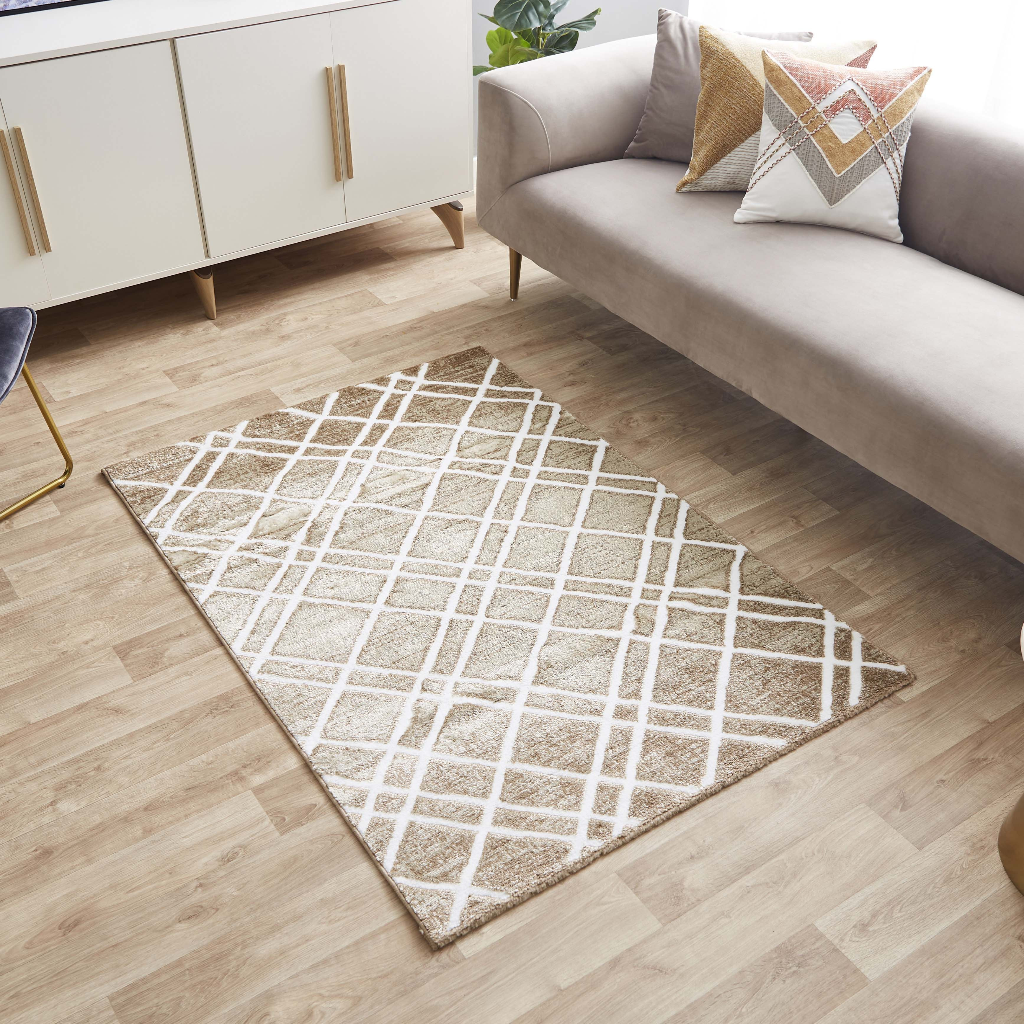 سجادة بولي بروبلين مقاومة للبقع من مشاعل هينلي - 110x160 سم-hbxdecorandfurnishings-floorcoverings-rugs-image-1