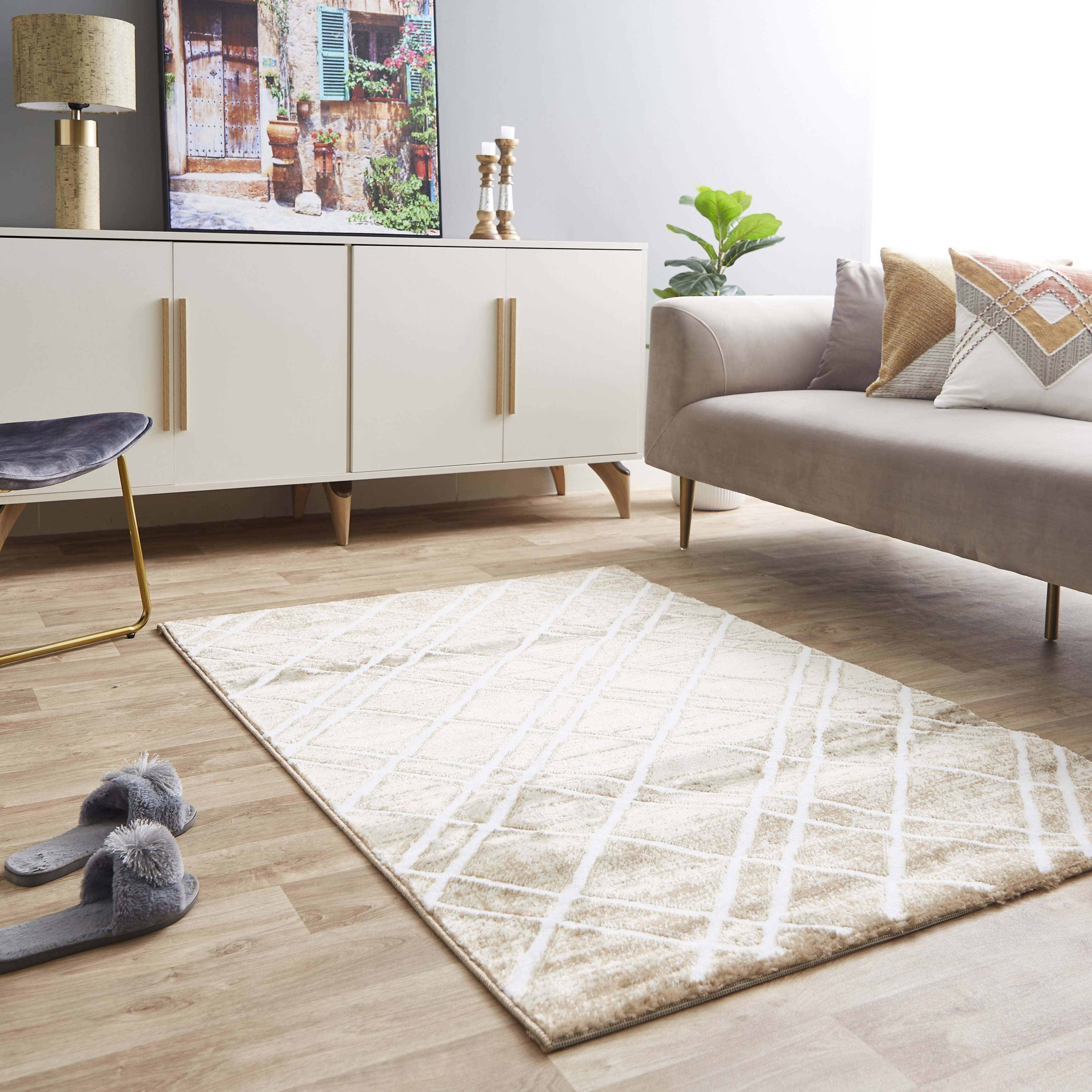 سجادة بولي بروبلين مقاومة للبقع من مشاعل هينلي - 110x160 سم-hbxdecorandfurnishings-floorcoverings-rugs-image-5