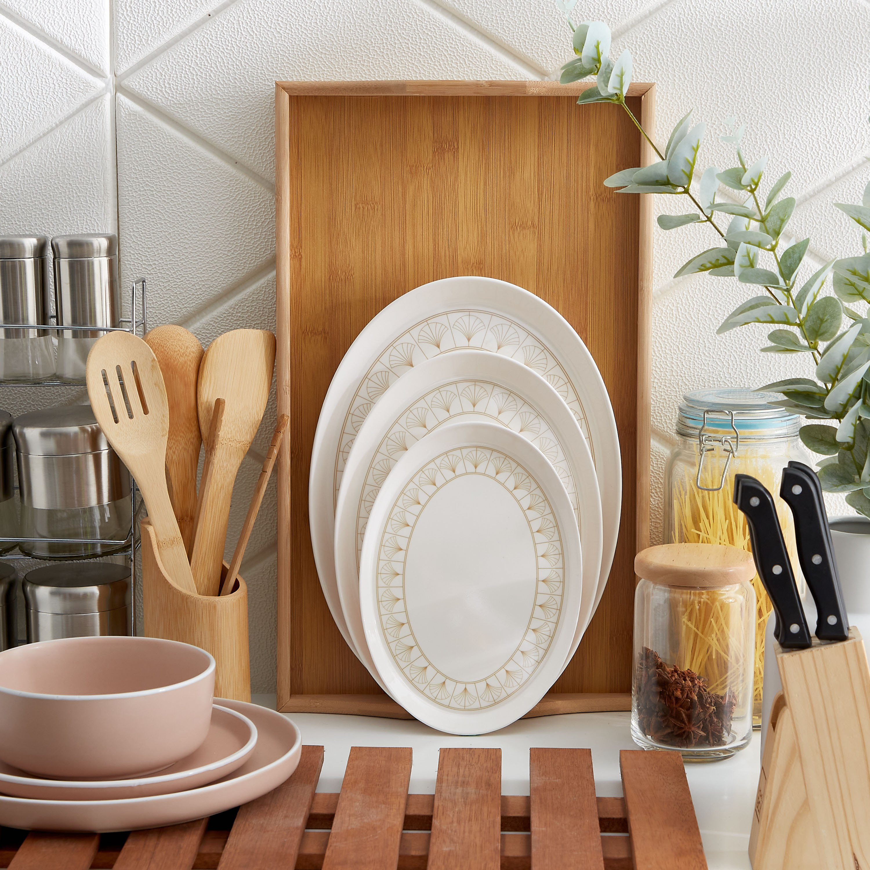 طقم صواني تقديم بيضاوية 3 قطع من مافيريك-hbxdecorandfurnishings-tabletop-serveware-image-4