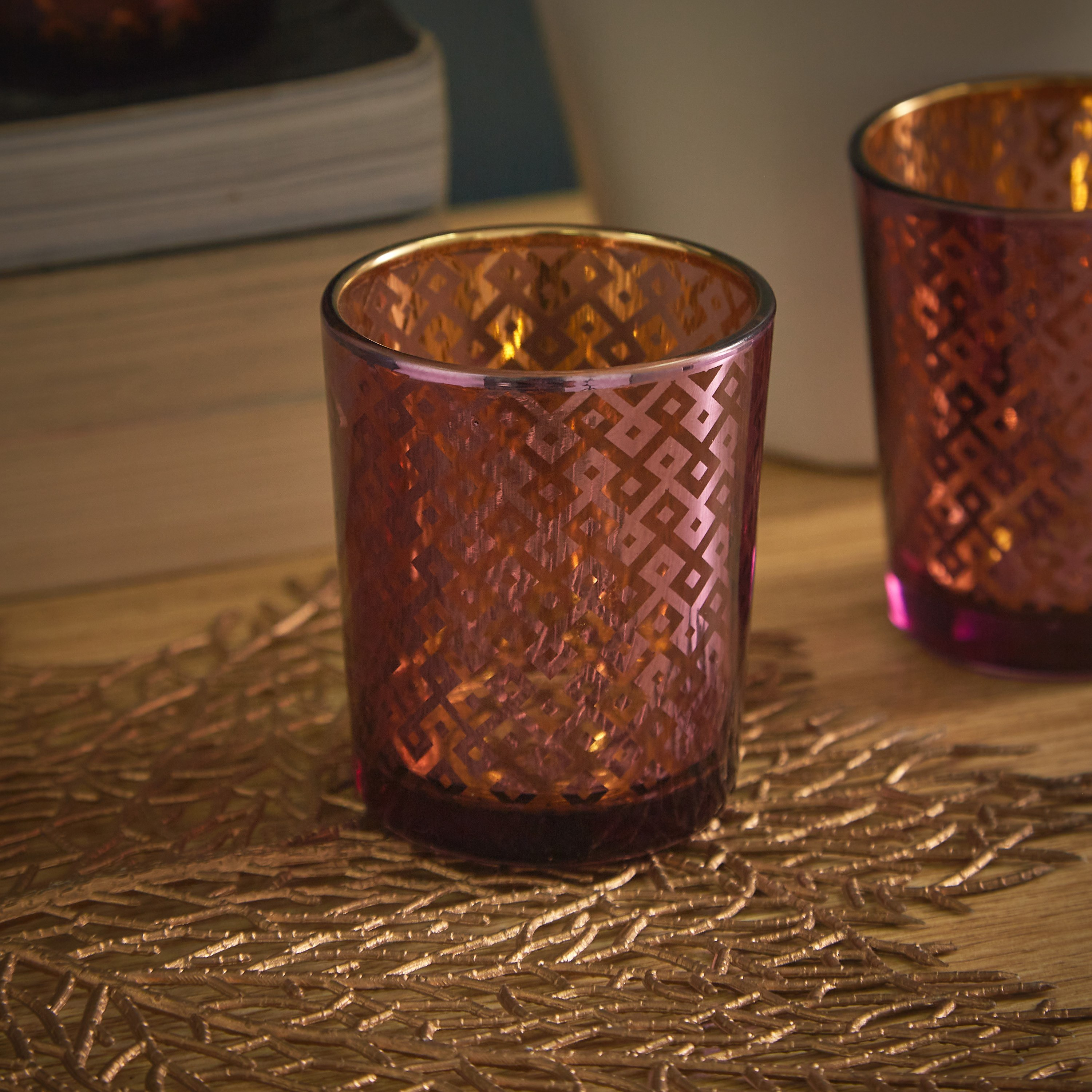 طقم شموع صغيرة زجاجية نذرية زجاجية 3 قطع من مينيرفا - 5.5x6.7 سم-hbxlivingroom-decorandaccessories-candleholders-image-2