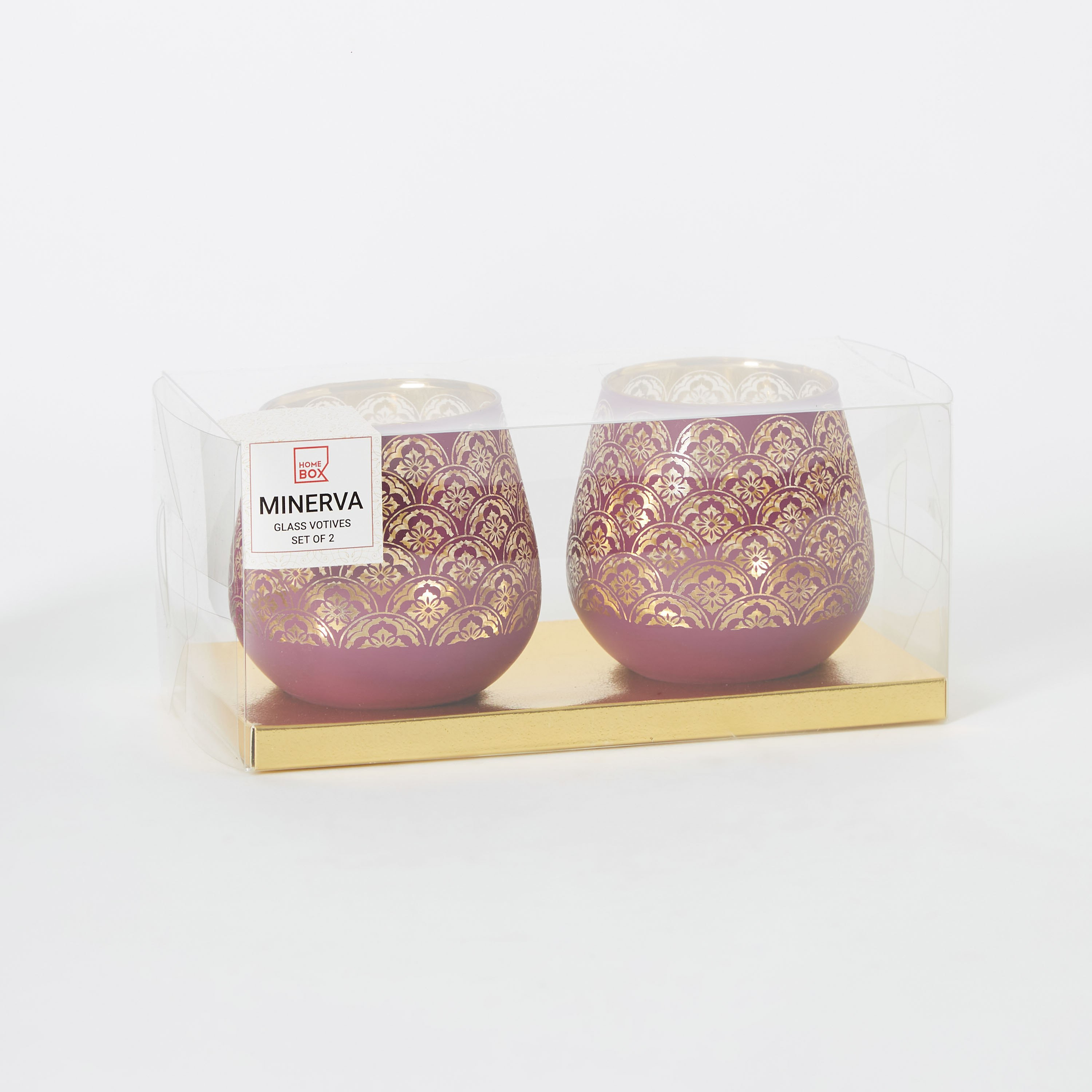 طقم حامل شموع صغيرة بيضاوي زجاجي قطعتين من مينيرفا - 9.5x9 سم-hbxlivingroom-decorandaccessories-candleholders-image-4