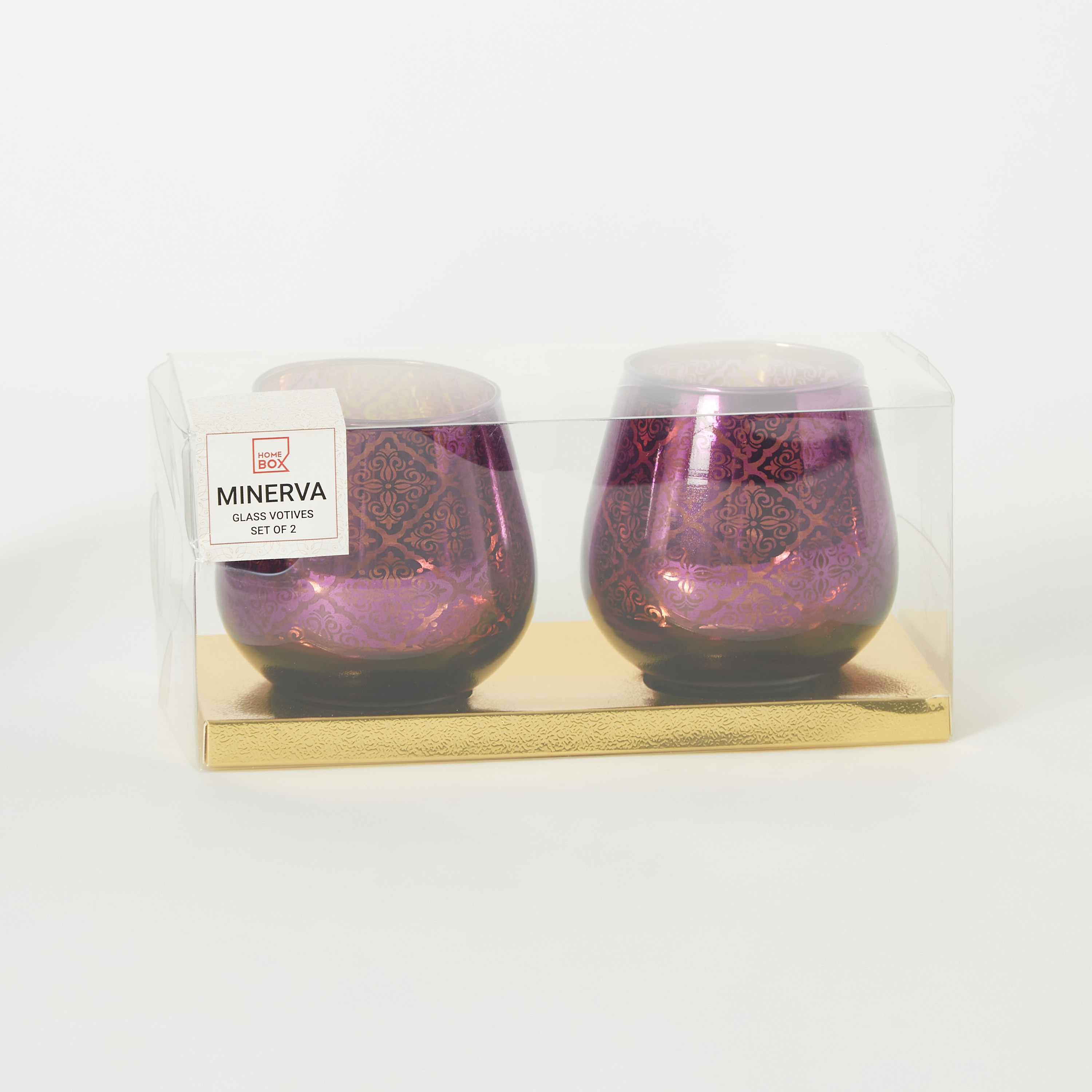 Minerva Brocade Oval 2-Piece Glass Votive Set - 9.5x9 cm-hbxlivingroom-decorandaccessories-candleholders-image-4