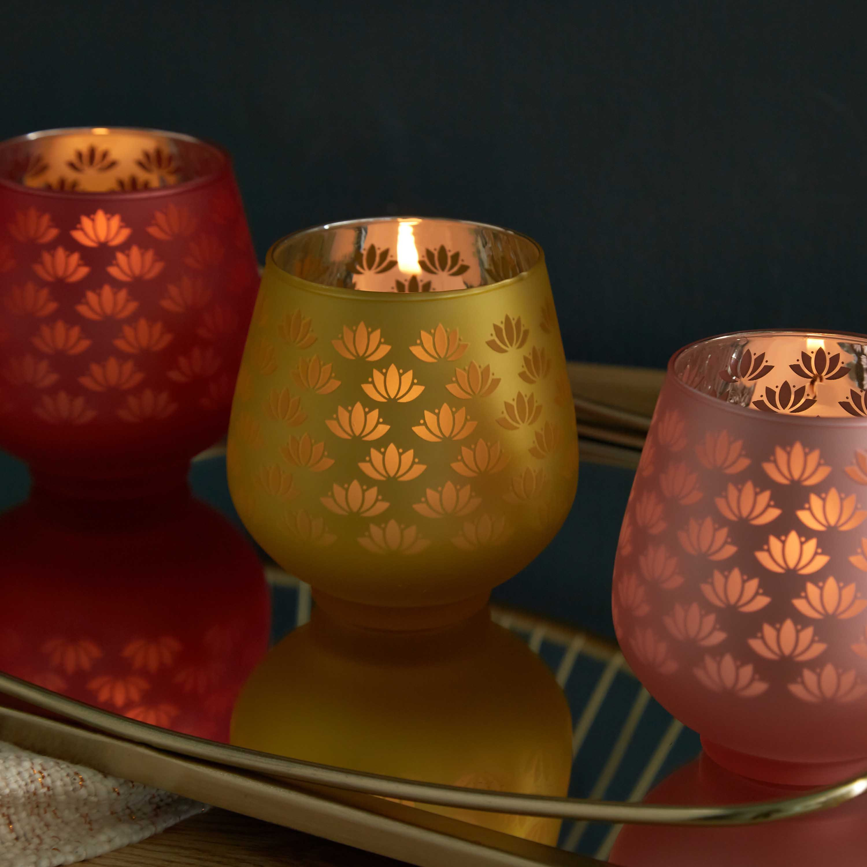 طقم حامل شموع صغيرة زجاجي 3 قطع من مينيرفا أكويلا - 9.5x9 سم-hbxlivingroom-decorandaccessories-candleholders-image-3