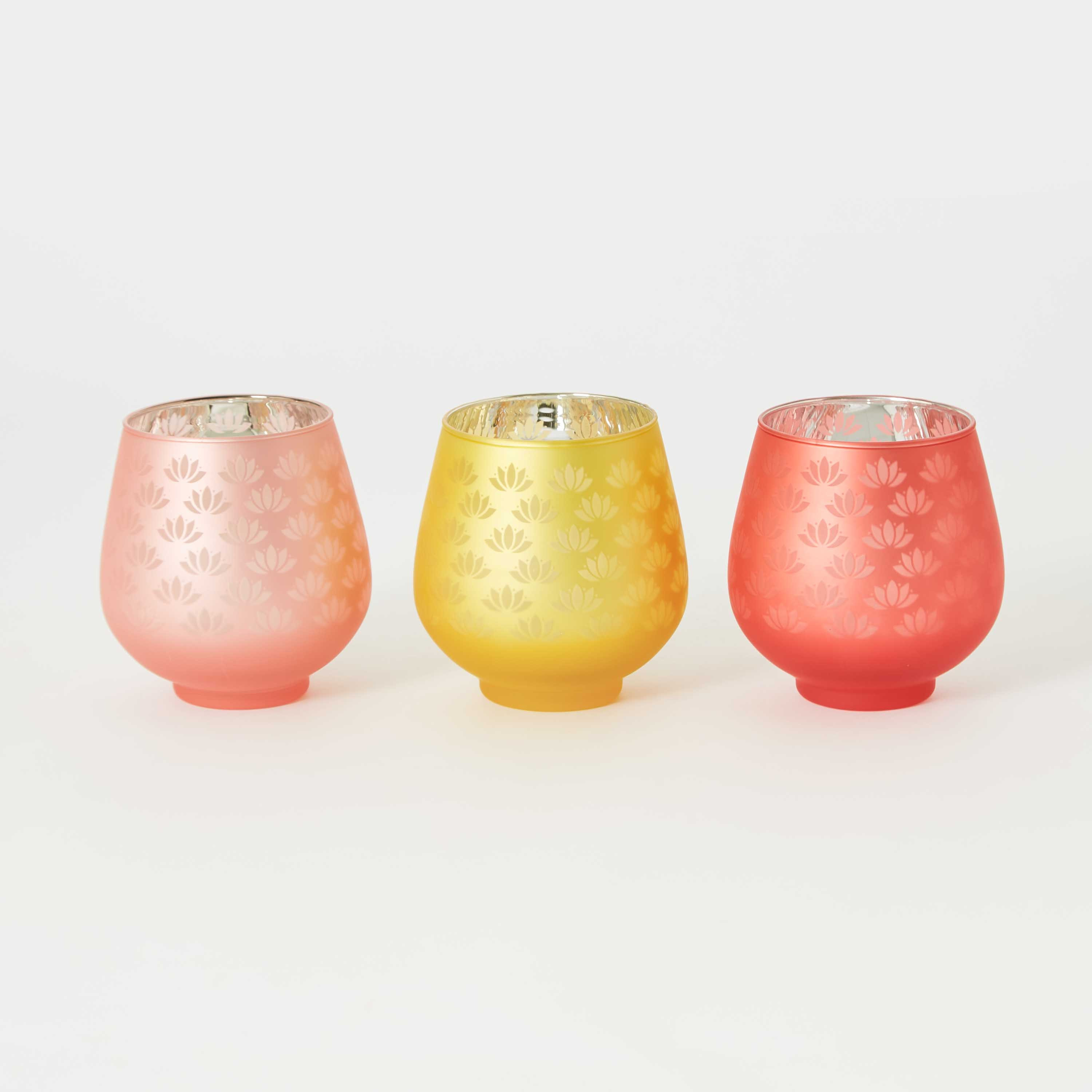 طقم حامل شموع صغيرة زجاجي 3 قطع من مينيرفا أكويلا - 9.5x9 سم-hbxlivingroom-decorandaccessories-candleholders-image-4
