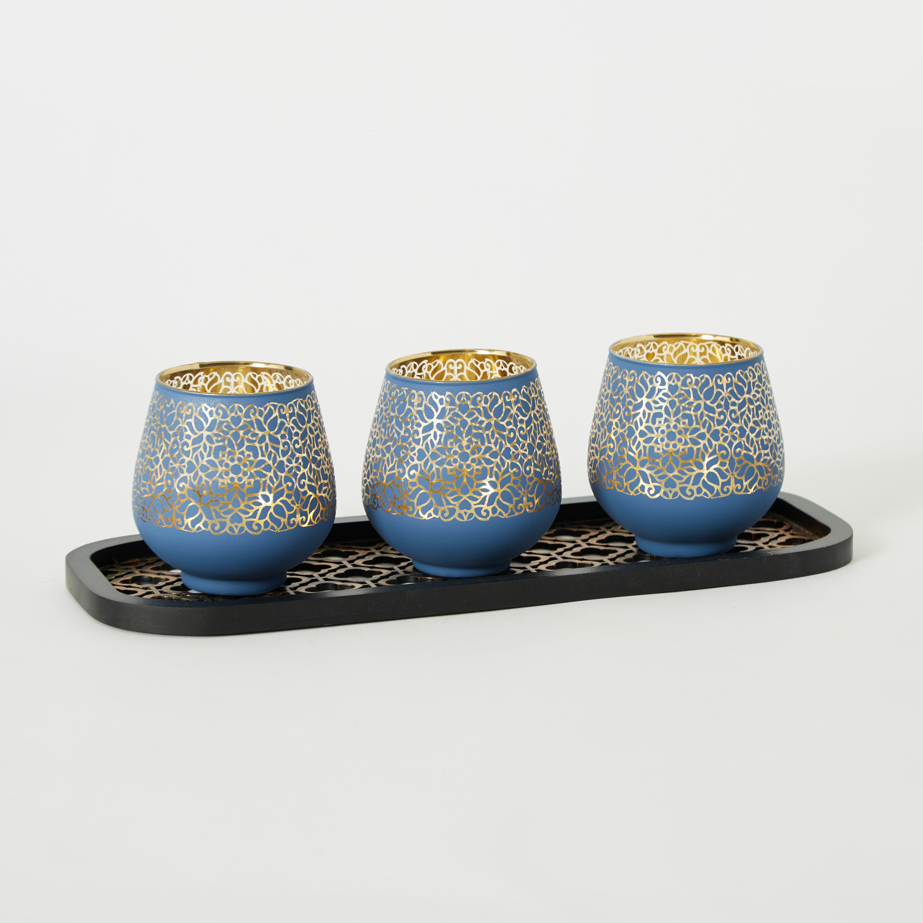 طقم شموع فوتيف زجاج بتصميم شجرة لوتس من مينرفا ويف 36x13.5x1.5 سم-hbxlivingroom-decorandaccessories-candleholders-image-4