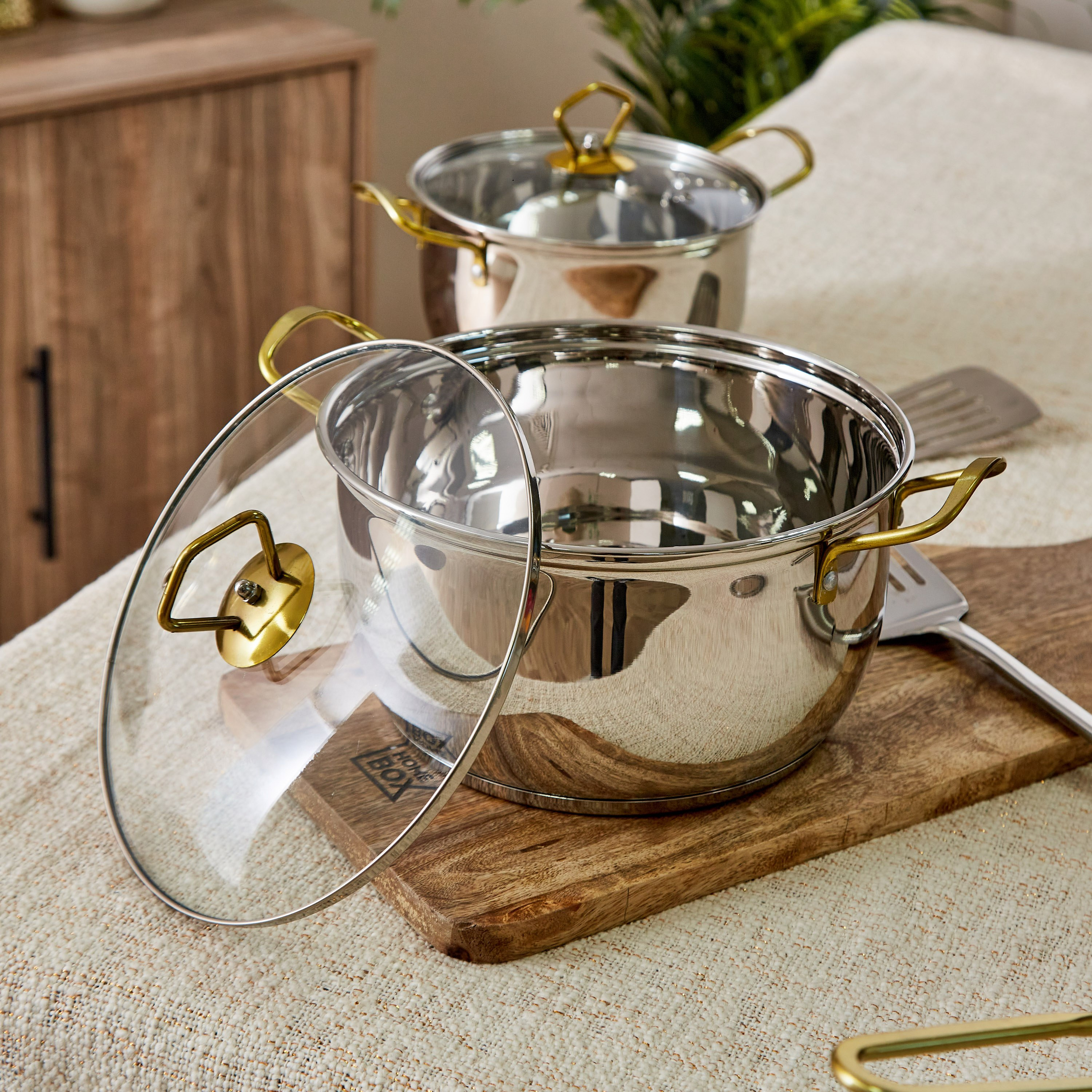 طقم أواني طهي ستانليس ستيل بمقبض من فيستيف - 9 قطع-hbxkitchen-kitchenware-foodpreparation-image-2