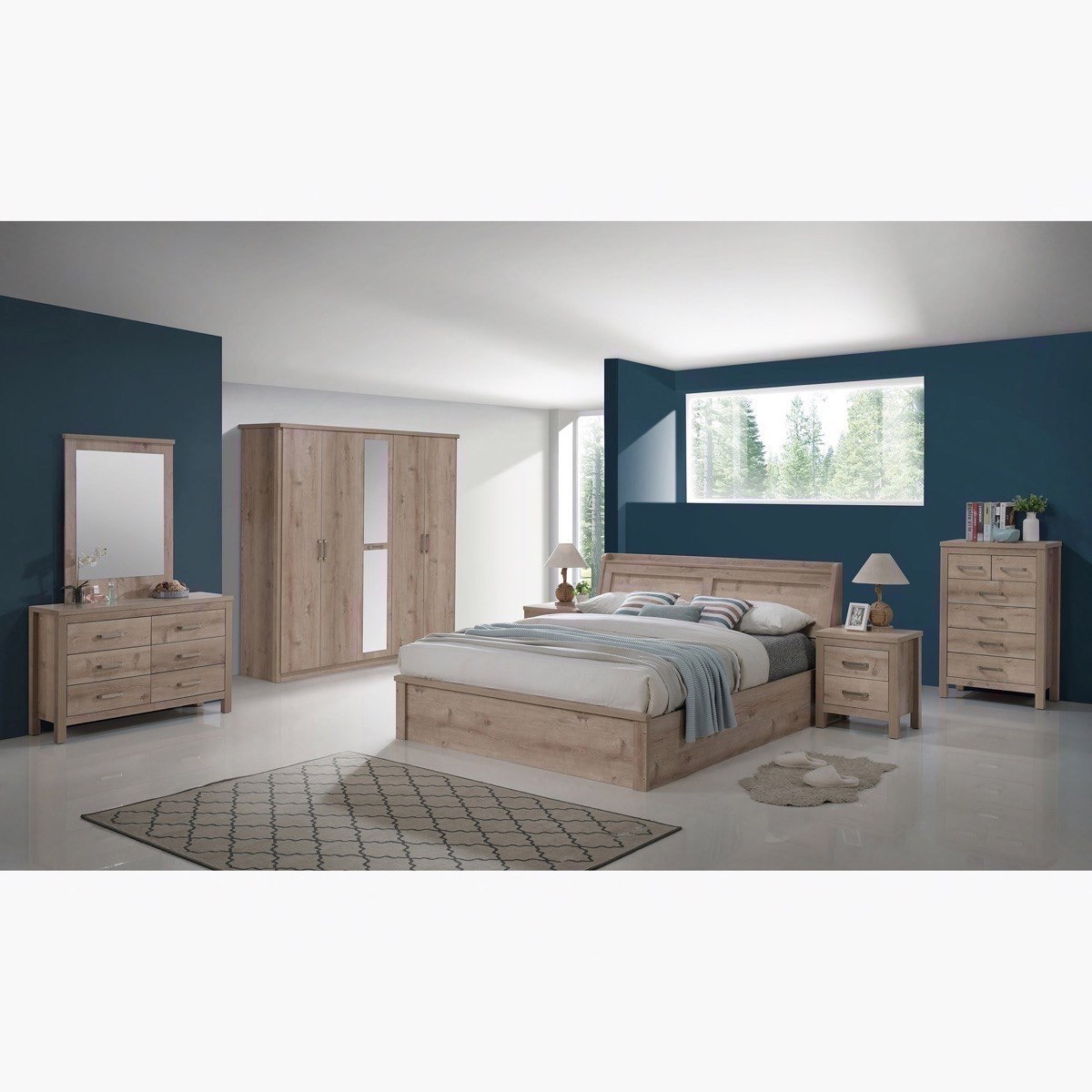 Denver 5-Door Wardrobe with Mirror-hbxfurniture-wardrobes-image-7