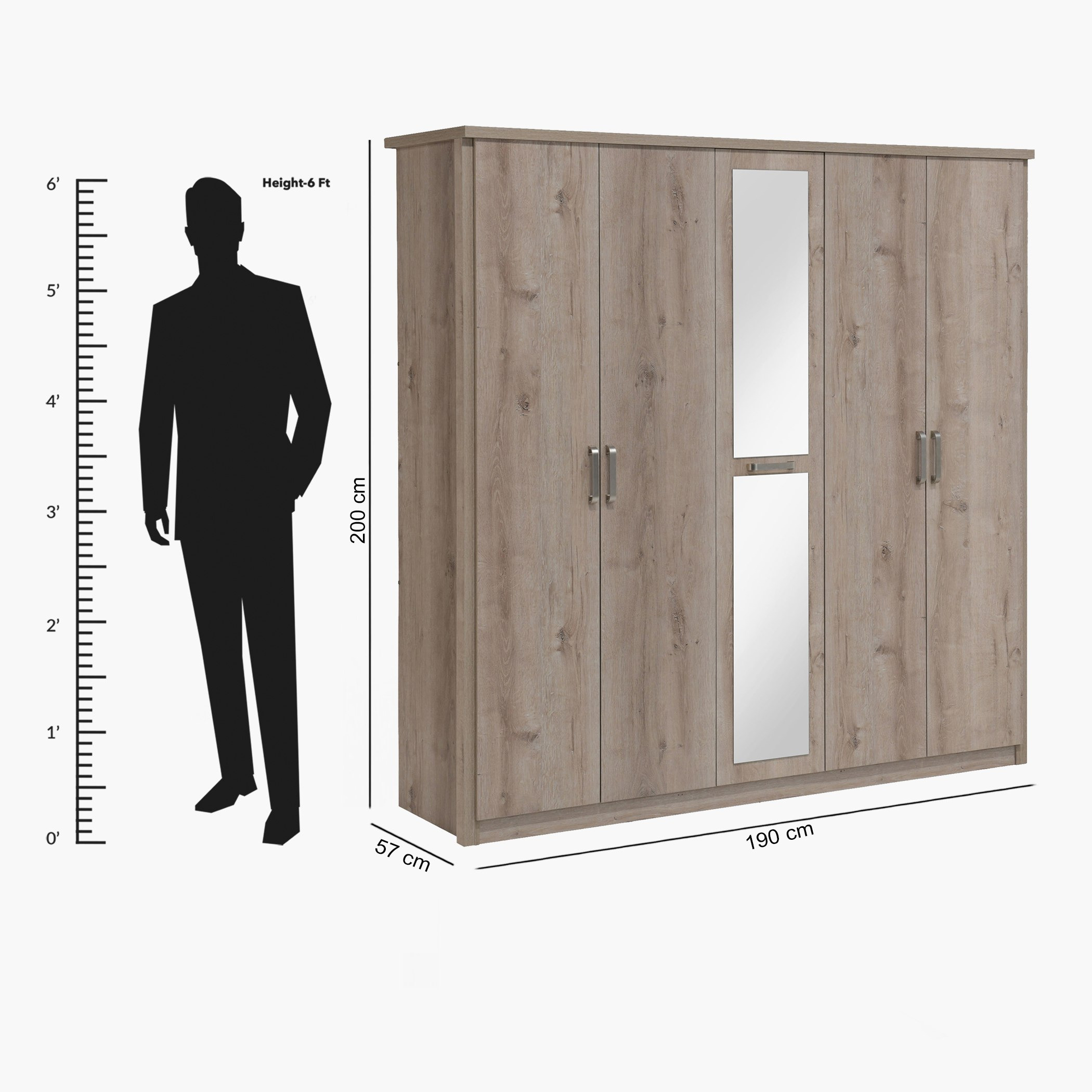 Denver 5-Door Wardrobe with Mirror-hbxfurniture-wardrobes-image-8