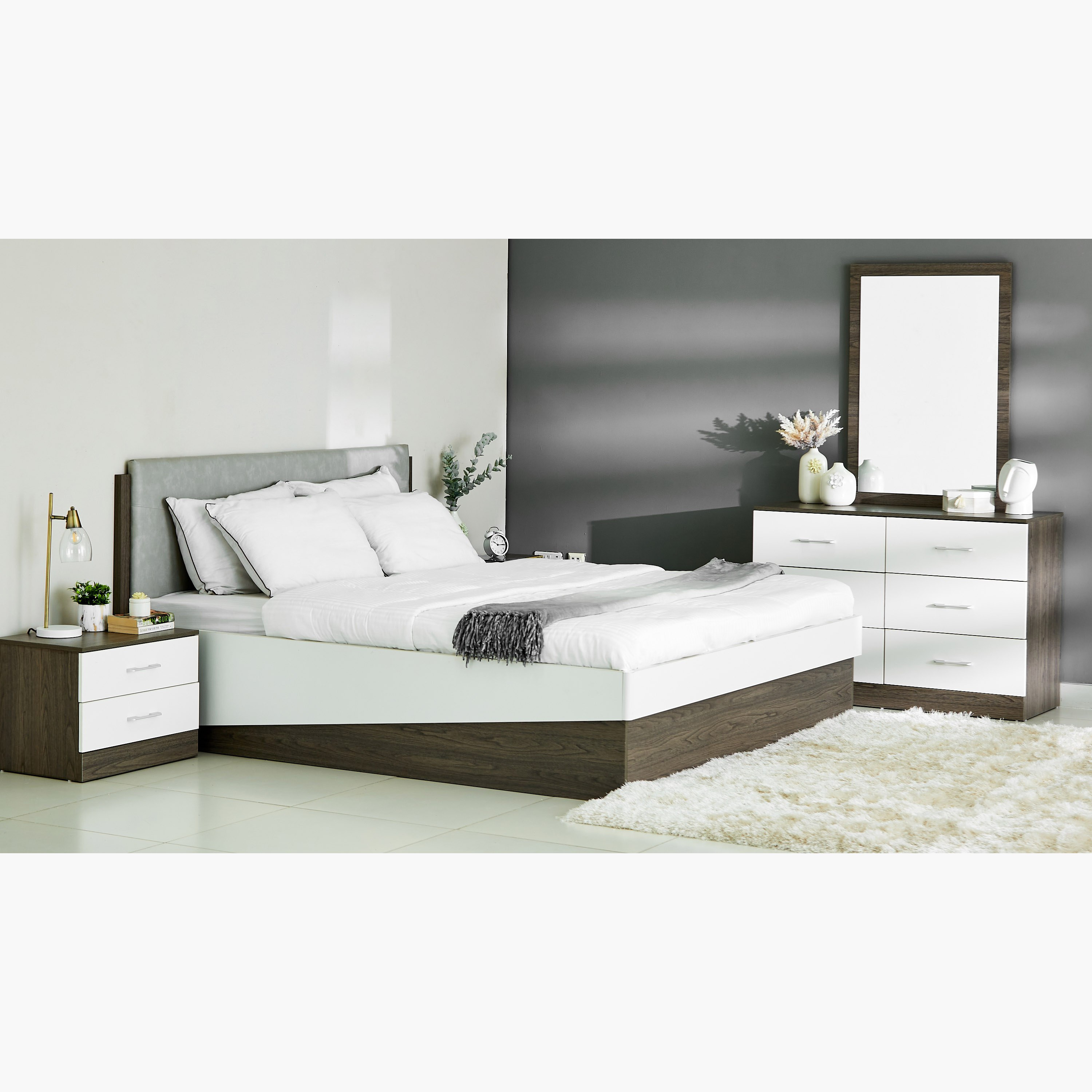 Zegna 5-Piece King Bedroom Set - 180x200 cm-hbxbedroom-bedsandbedsets-bedroomsets-king-image-2