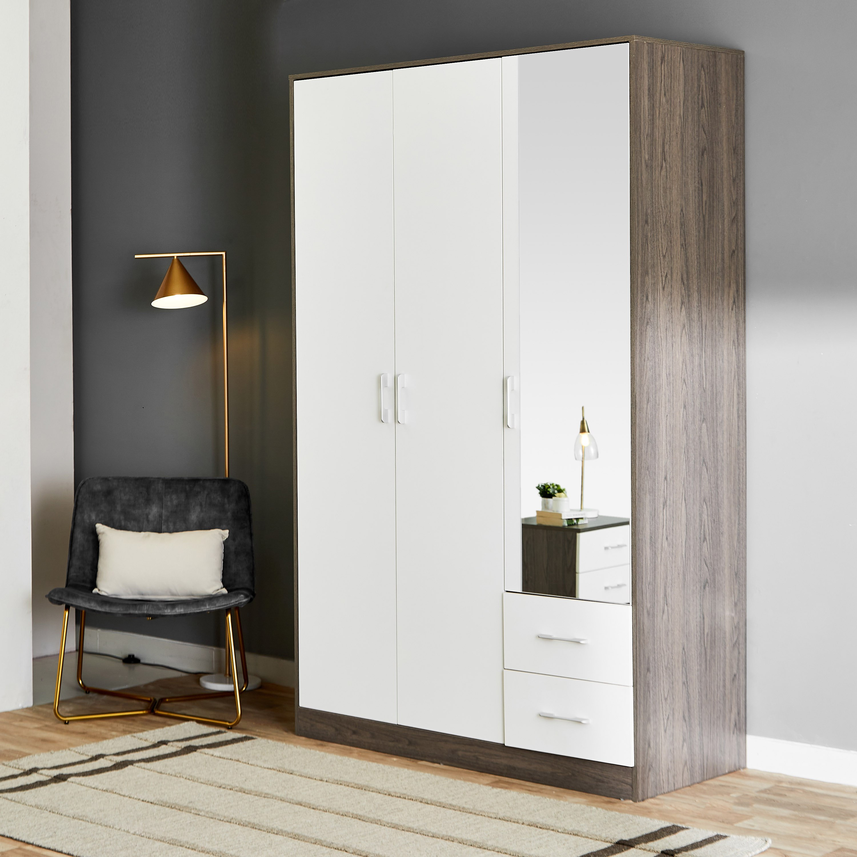 خزانة ملابس بـ 3أبواب ومرآة من زيجنا-hbxfurniture-wardrobes-image-1