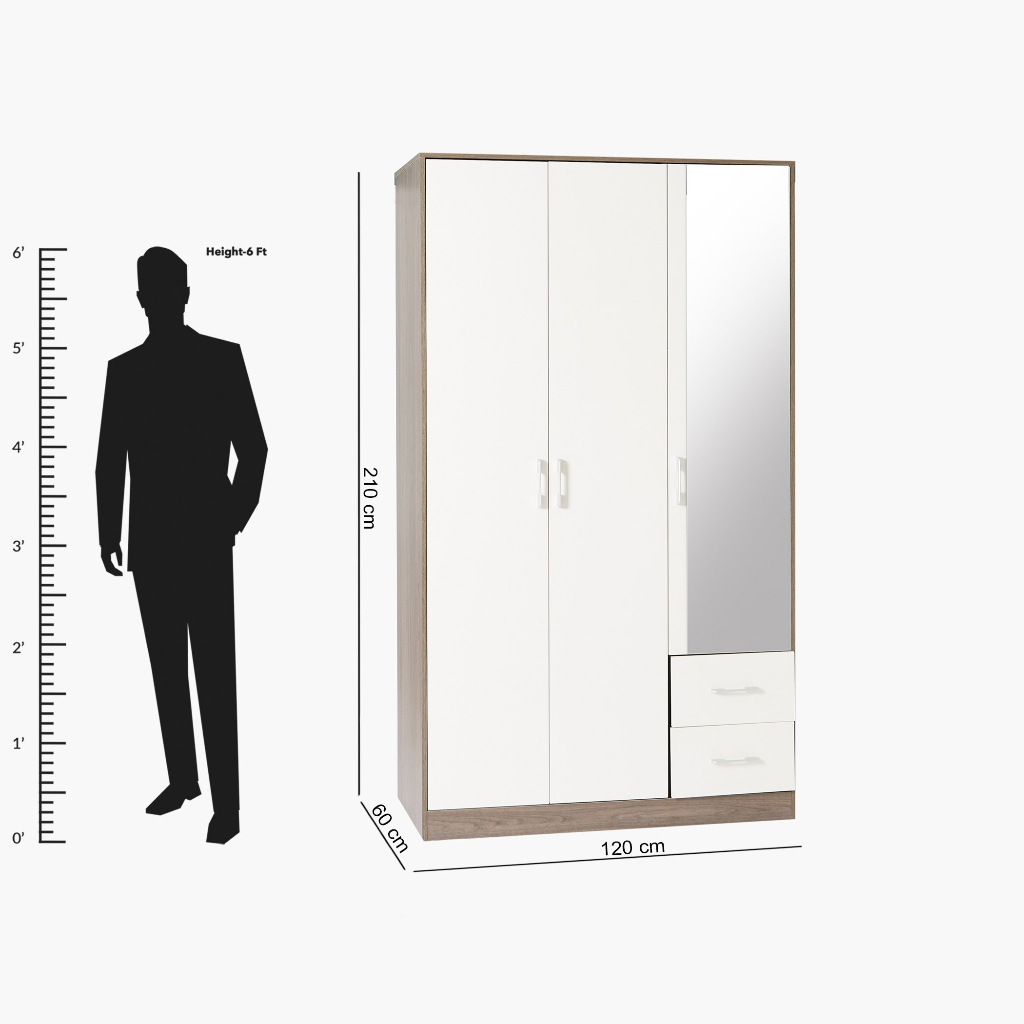 خزانة ملابس بـ 3أبواب ومرآة من زيجنا-hbxfurniture-wardrobes-image-15