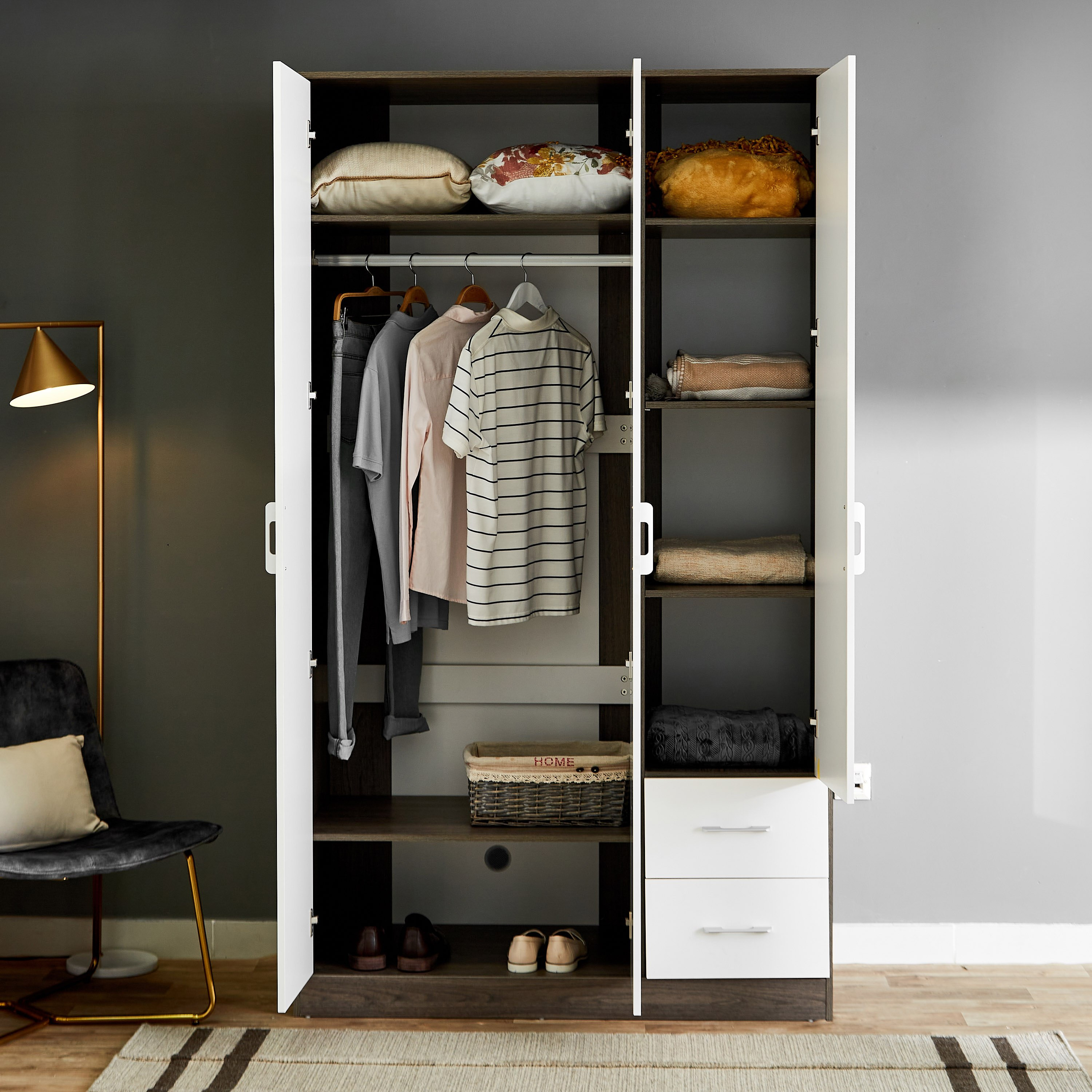 خزانة ملابس بـ 3أبواب ومرآة من زيجنا-hbxfurniture-wardrobes-image-3