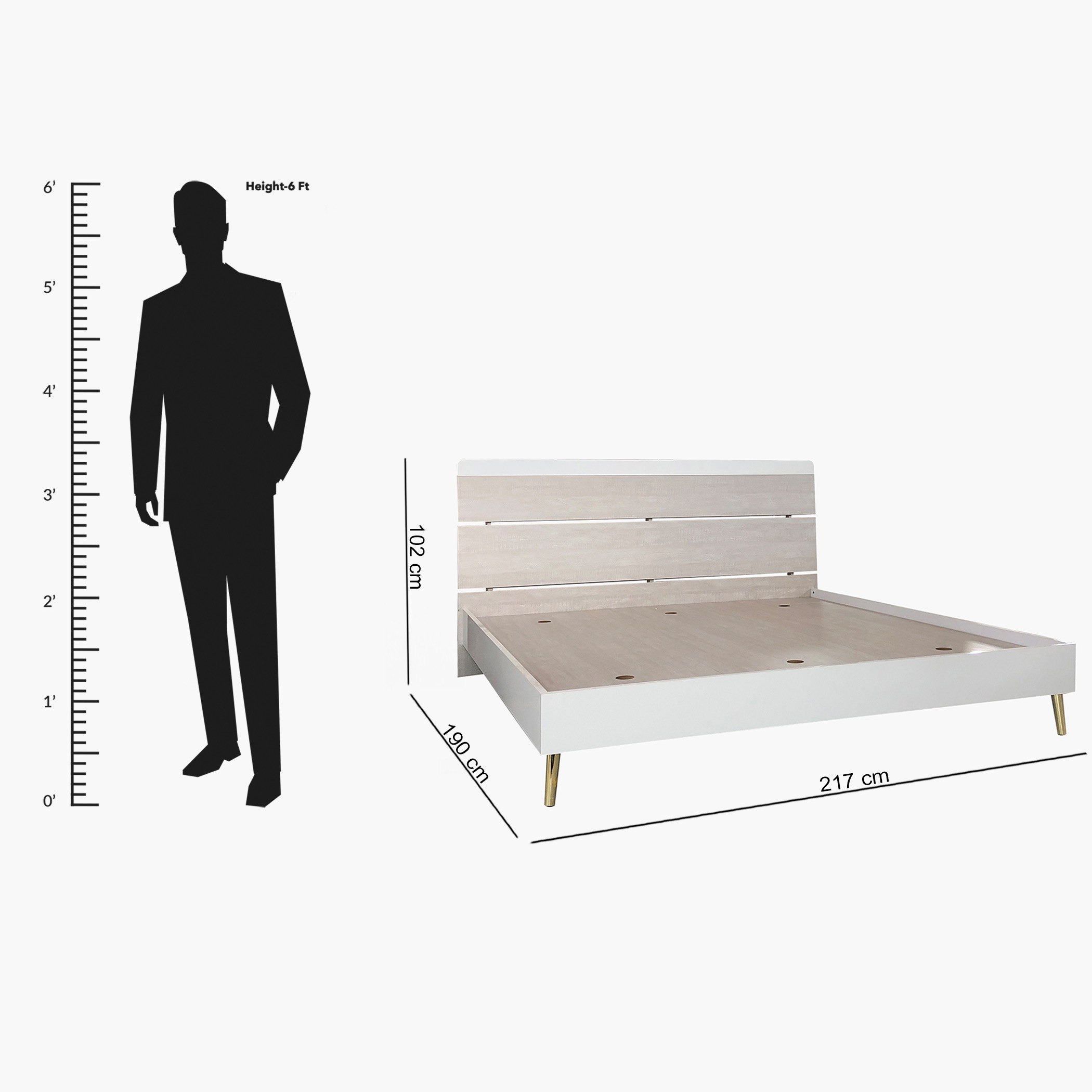 طقم غرفة نوم كينج فائقة اللمعان 5 قطع من إيلا - 180x200 سم-hbxbedroom-bedsandbedsets-bedroomsets-king-image-15