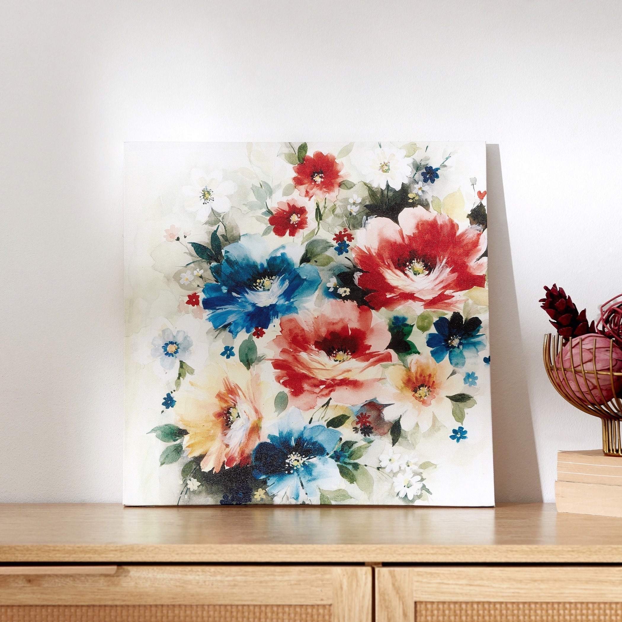لوحة كانفاس مؤطّرة بطبعات أزهار من إلمر - 40x2x40 سم-PROMO_HB_AE_B1G1_250925-image-1