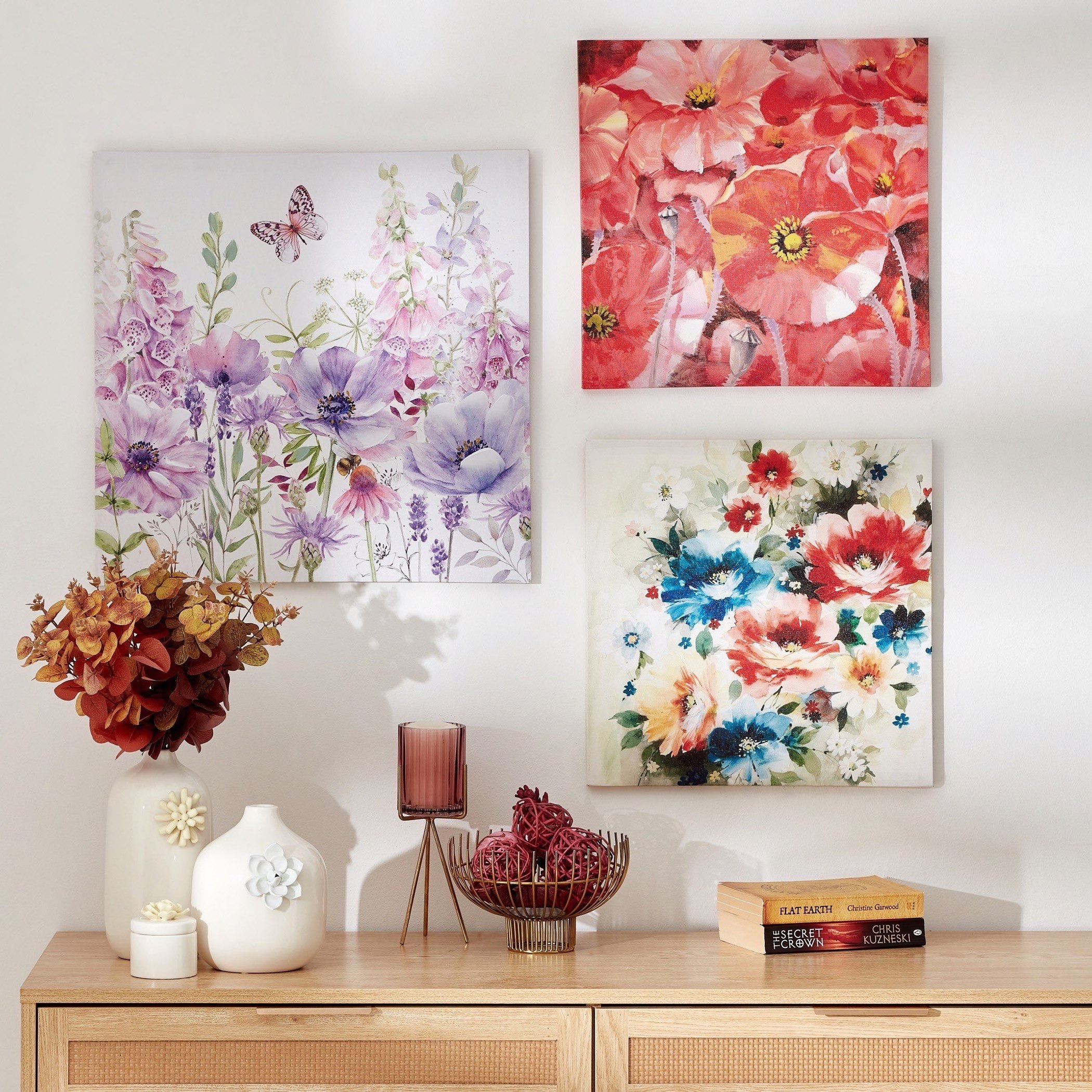 لوحة كانفاس مؤطّرة بطبعات أزهار من إلمر - 40x2x40 سم-PROMO_HB_AE_B1G1_250925-image-4