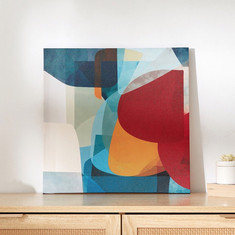 Elmer Abstract Print Canvas Framed Picture - 40x2x40 cm