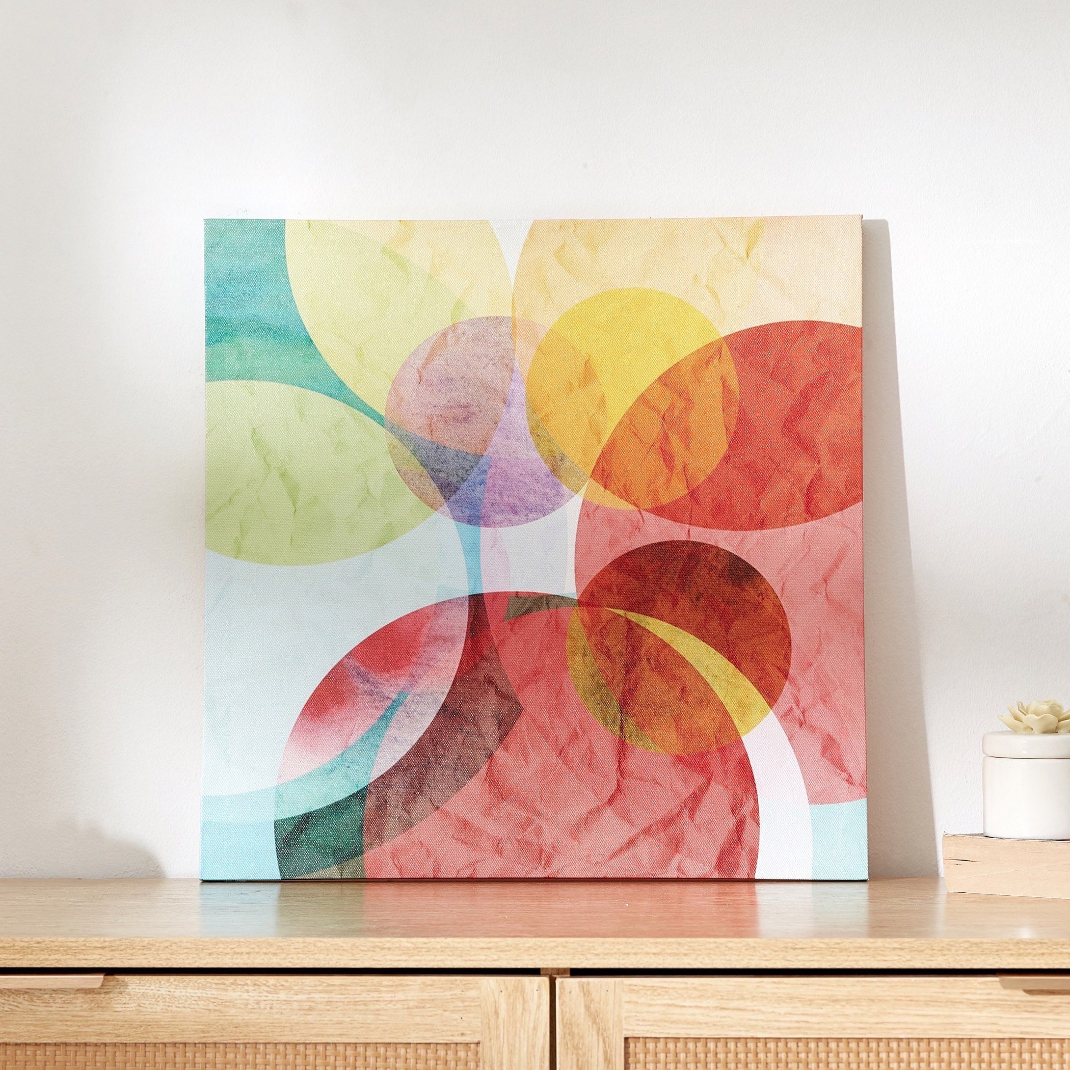 لوحة كانفاس مؤطّرة بطبعات هندسية من نيلا - 40x2x40 سم-hbxhomeware-hbxdecorandfurnishings-image-1