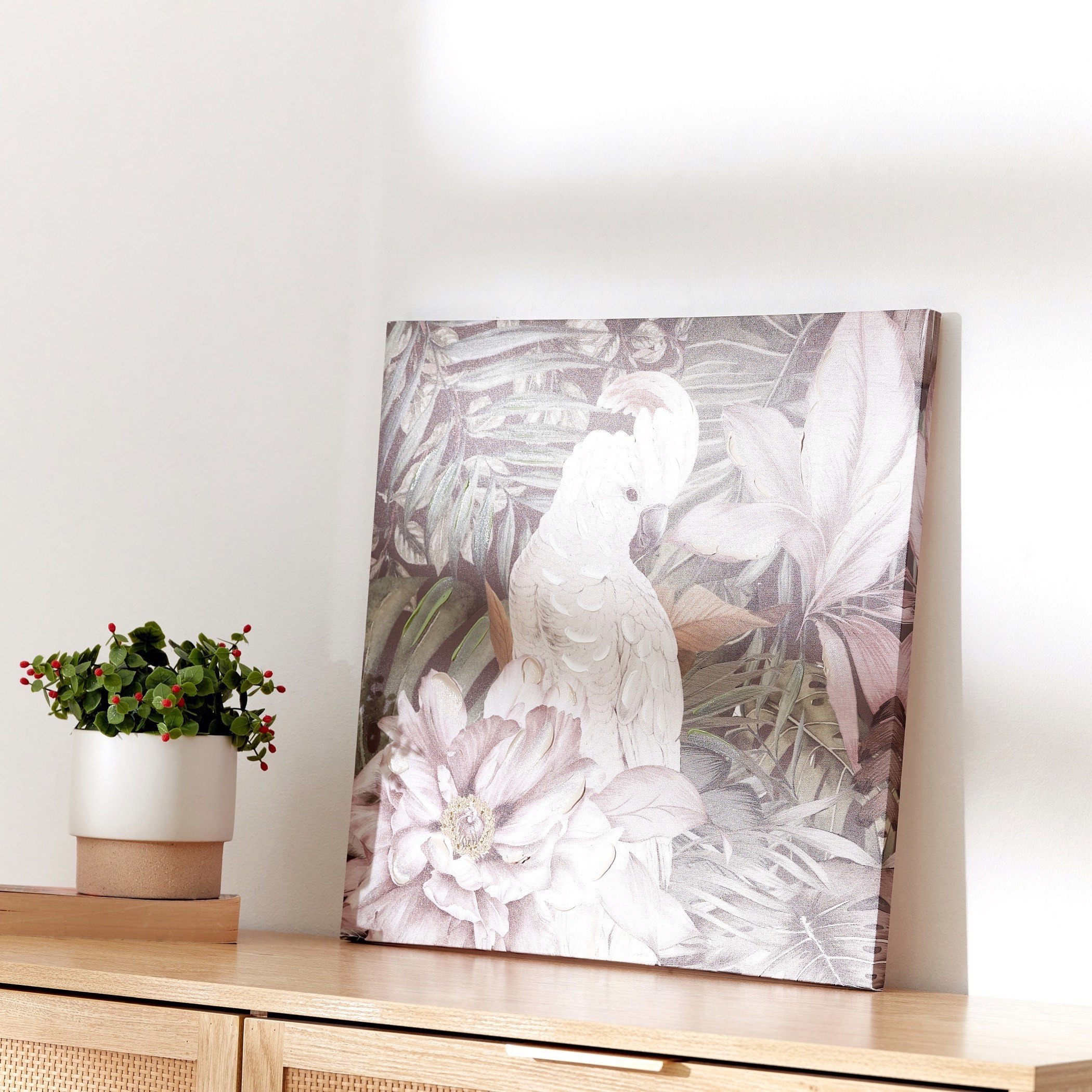 لوحة مؤطرة مرسومة يدويا بطبعات ببغاء من نيلا - 50x2x50 سم-PROMO_HB_AE_B1G1_250925-image-2
