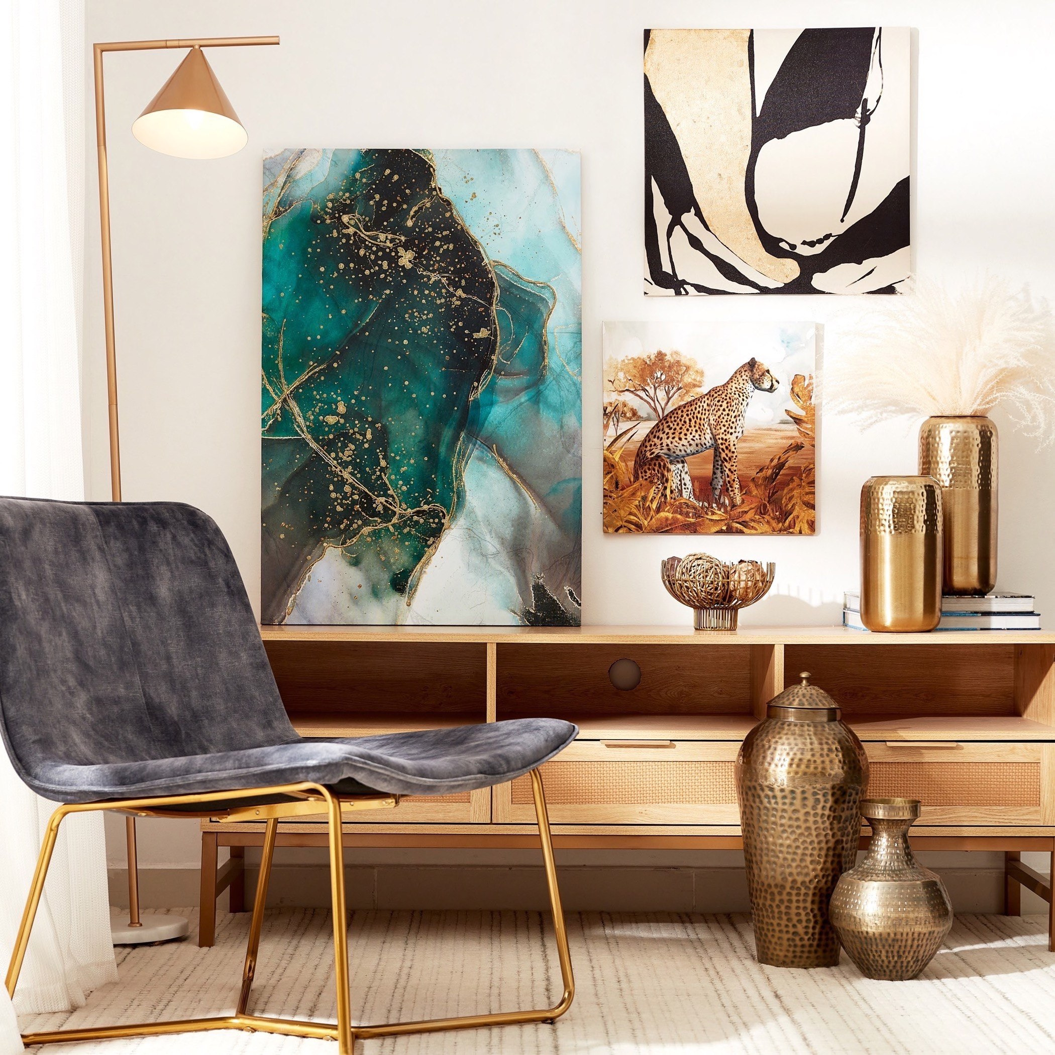 Nela Abstract Printed and Handpainted Framed Picture - 60x3x90 cm-PROMO_HB_AE_B1G1_250925-image-4