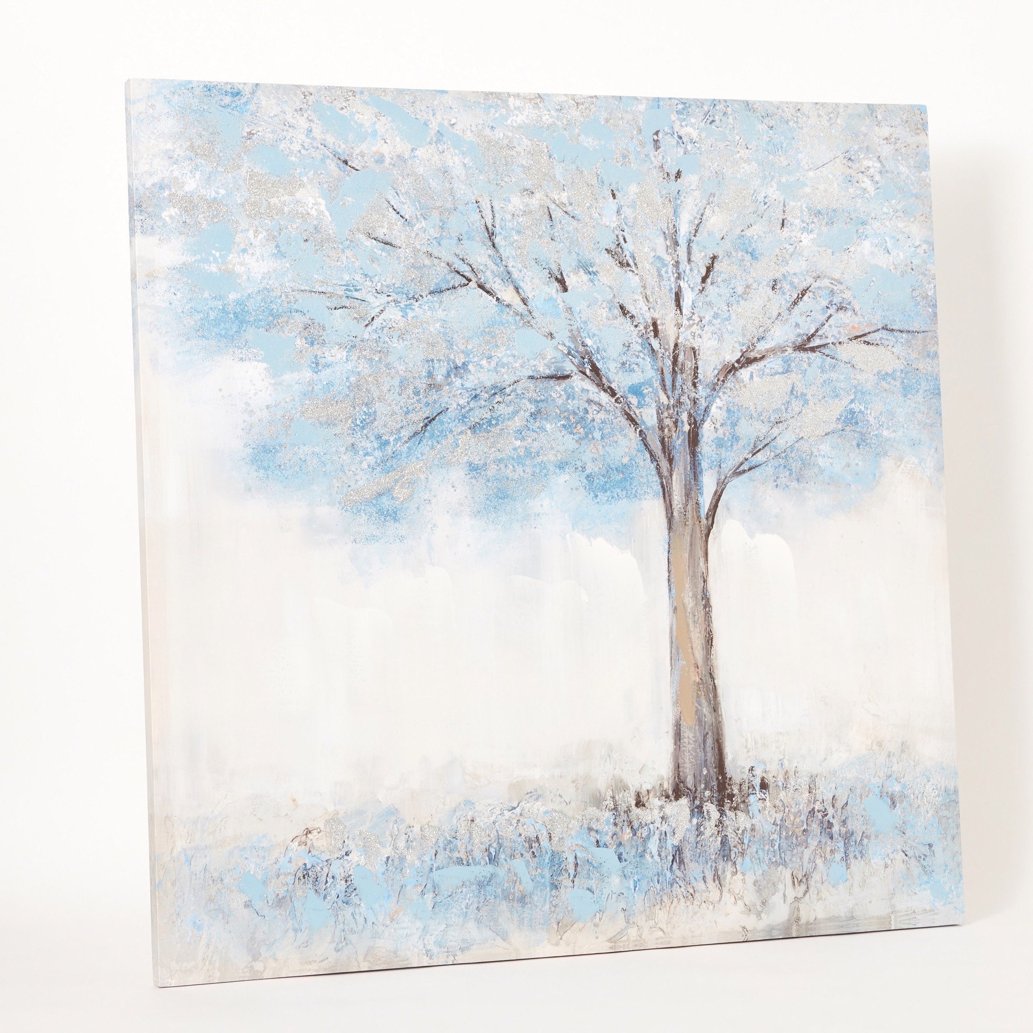 لوحة مؤطرة مرسومة يدويا بطبعات شجرة من نيلا - 80x3x80 سم-hbxhomeware-hbxdecorandfurnishings-image-5